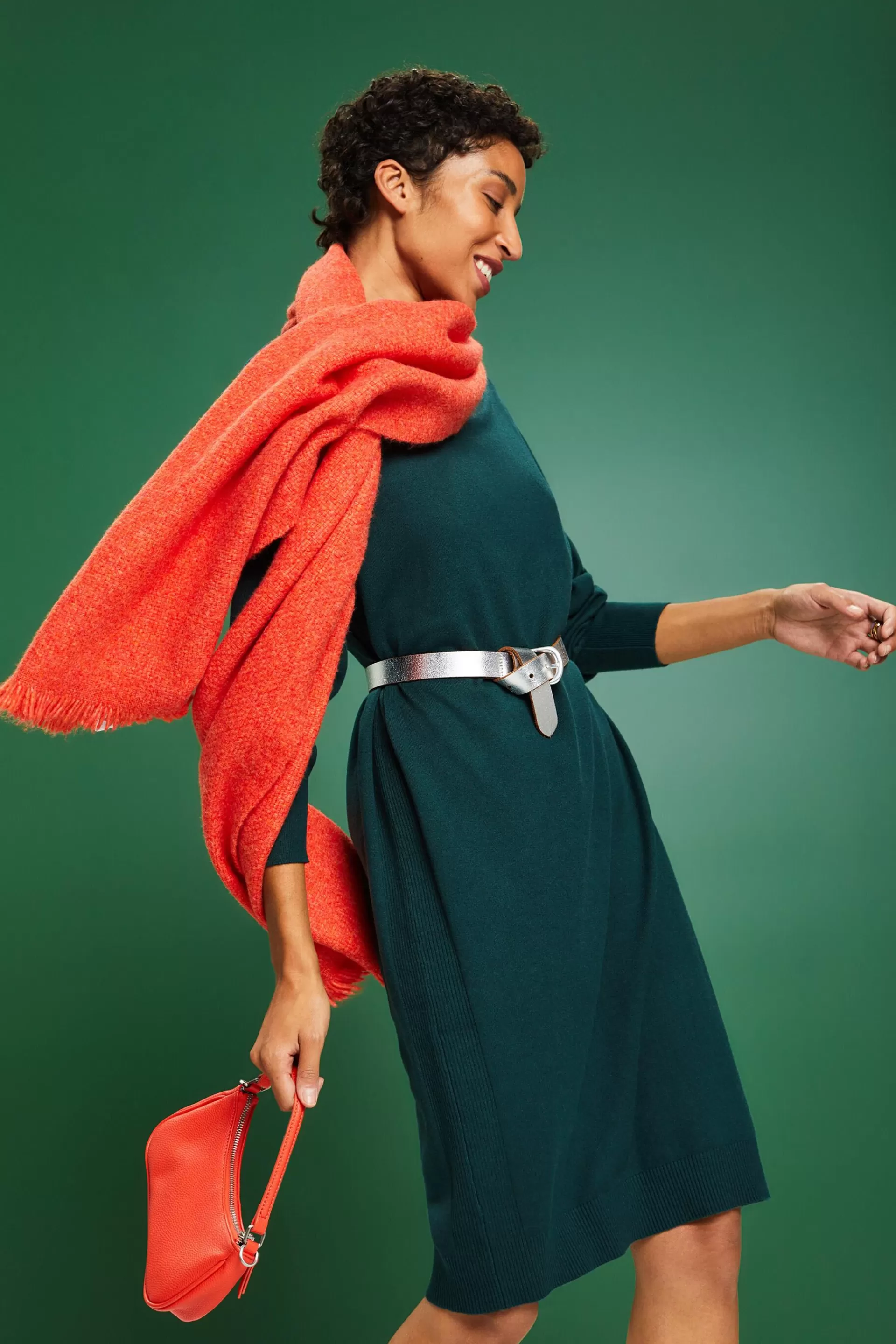 Strickkleid mit Stehkragen-ESPRIT Fashion