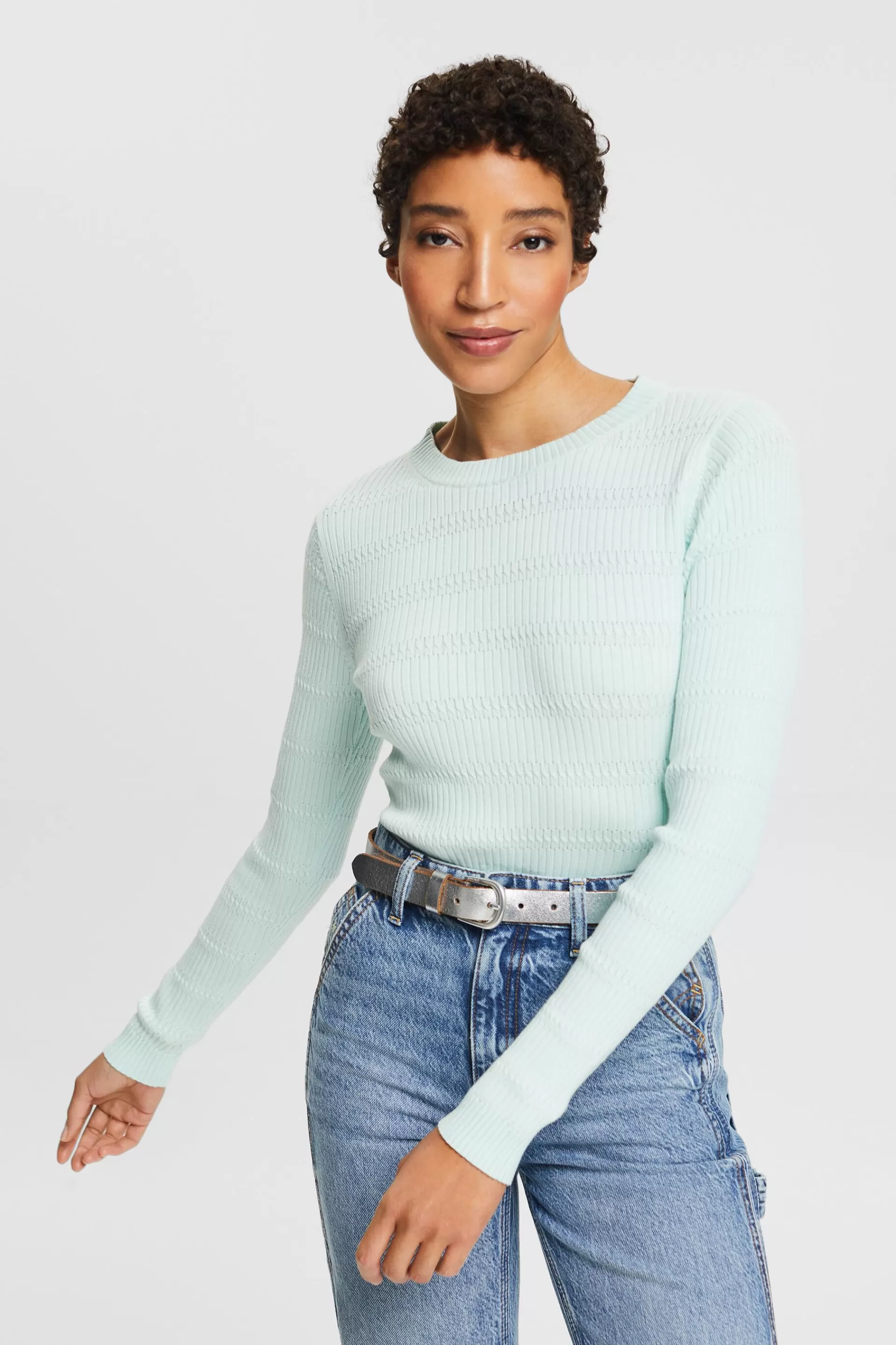 Strickpullover mit Rundhalsausschnitt-ESPRIT Cheap