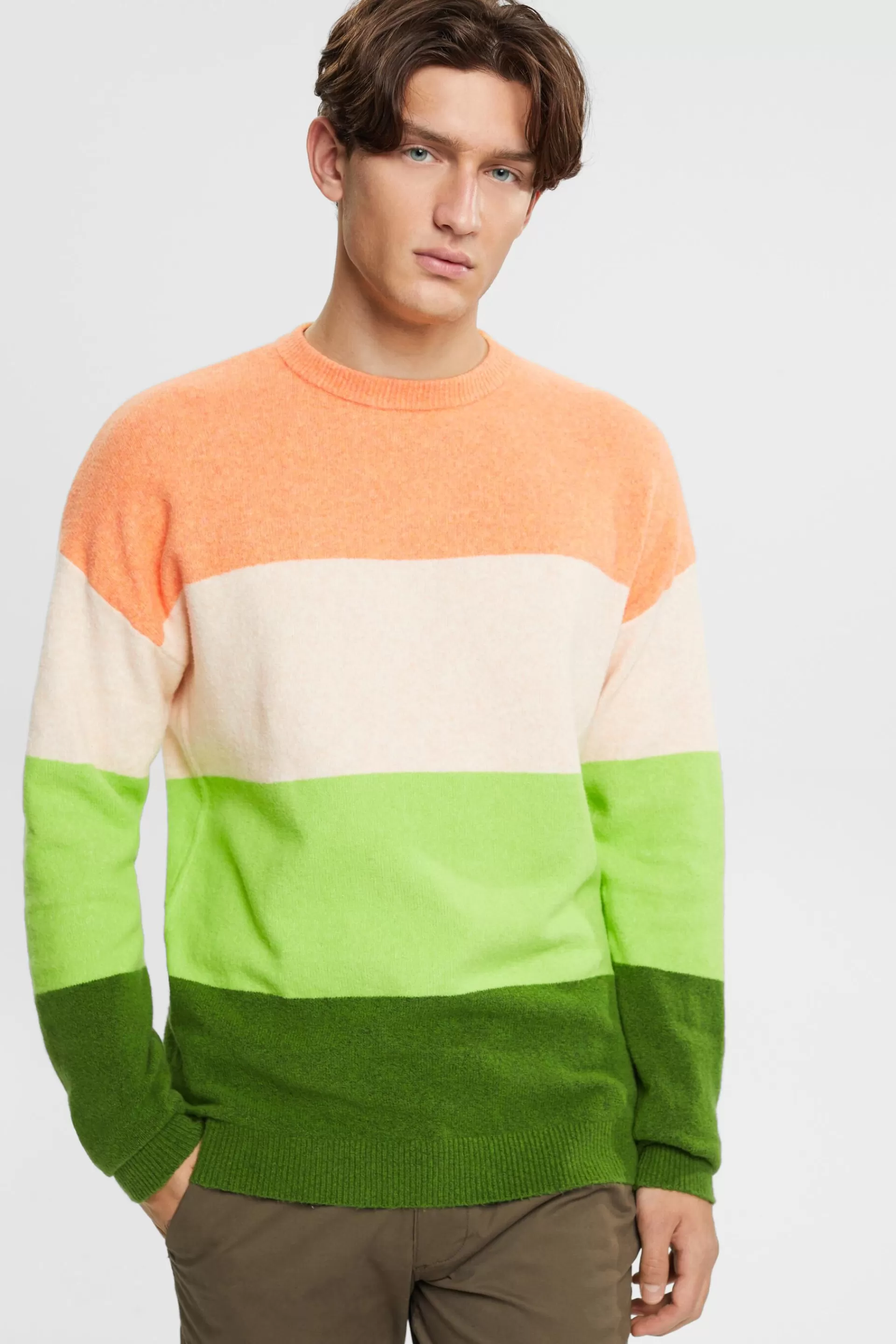 Strickpullover mit Streifen-ESPRIT Shop