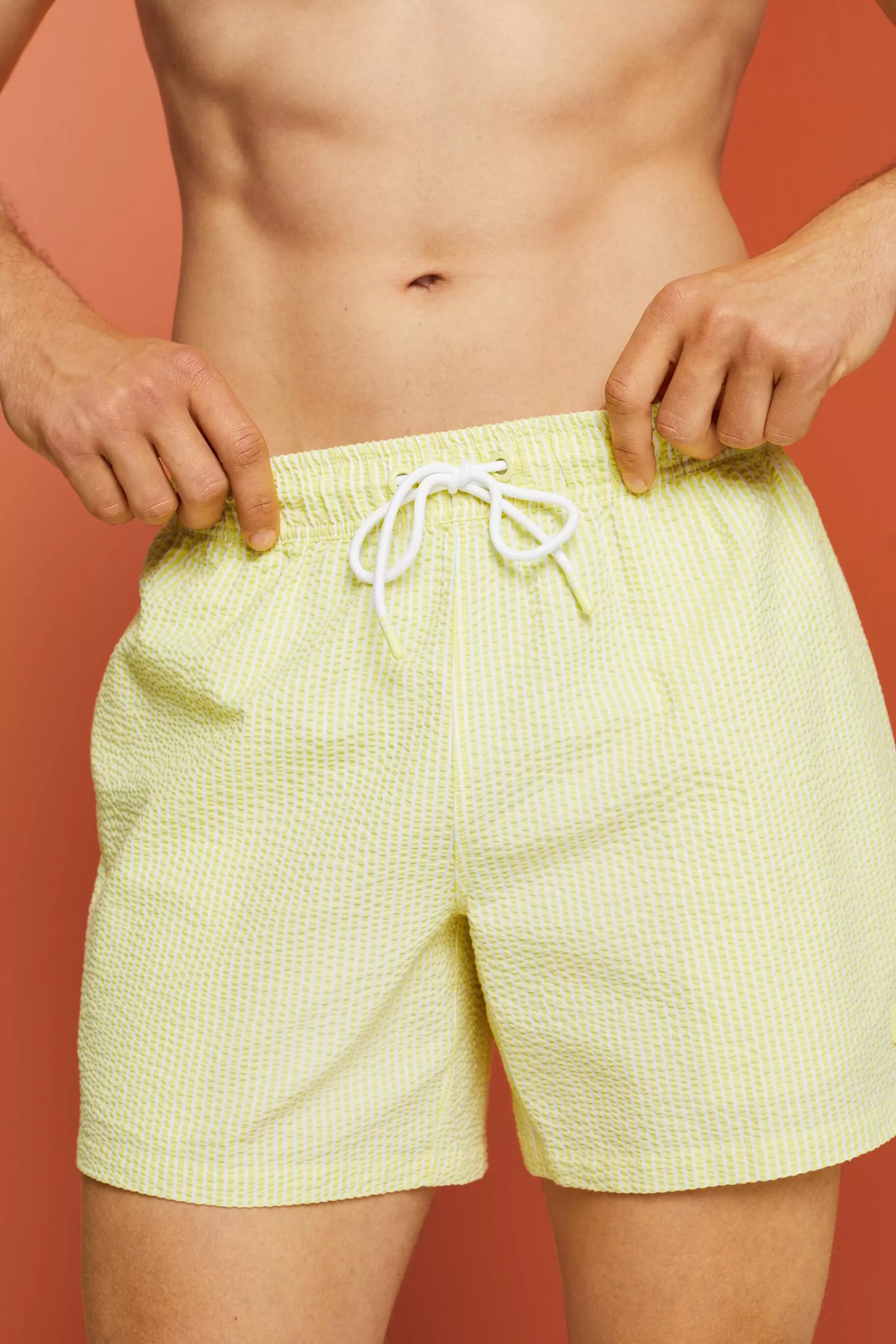Strukturierte Badeshorts mit Streifen-ESPRIT Fashion