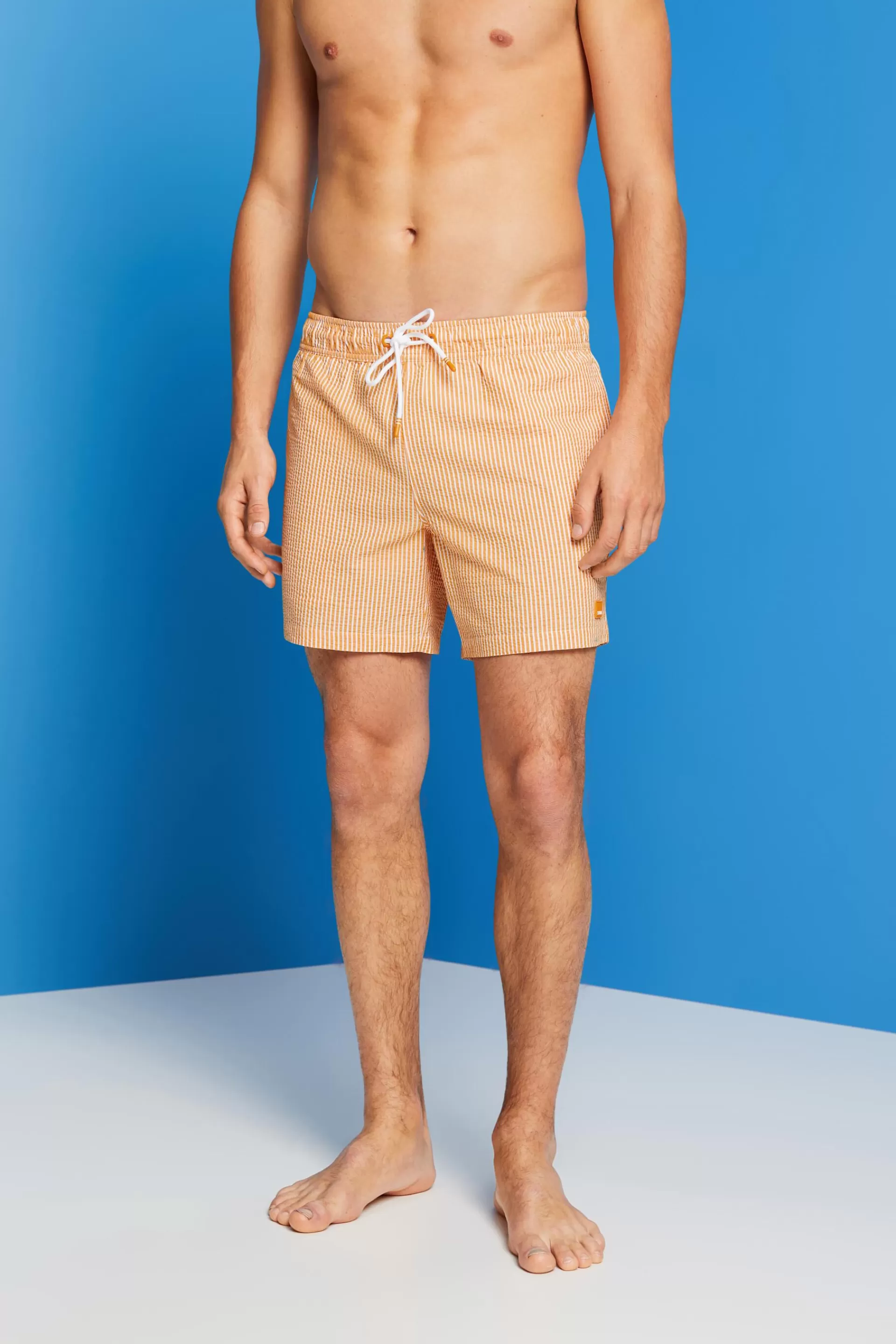Strukturierte Badeshorts mit Streifen-ESPRIT Hot
