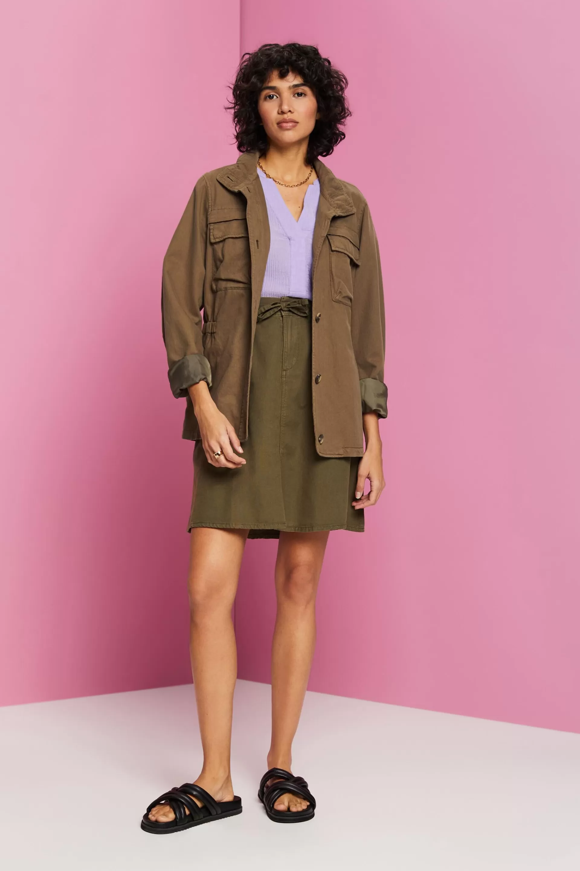 Strukturierte Baumwollbluse-ESPRIT Best Sale