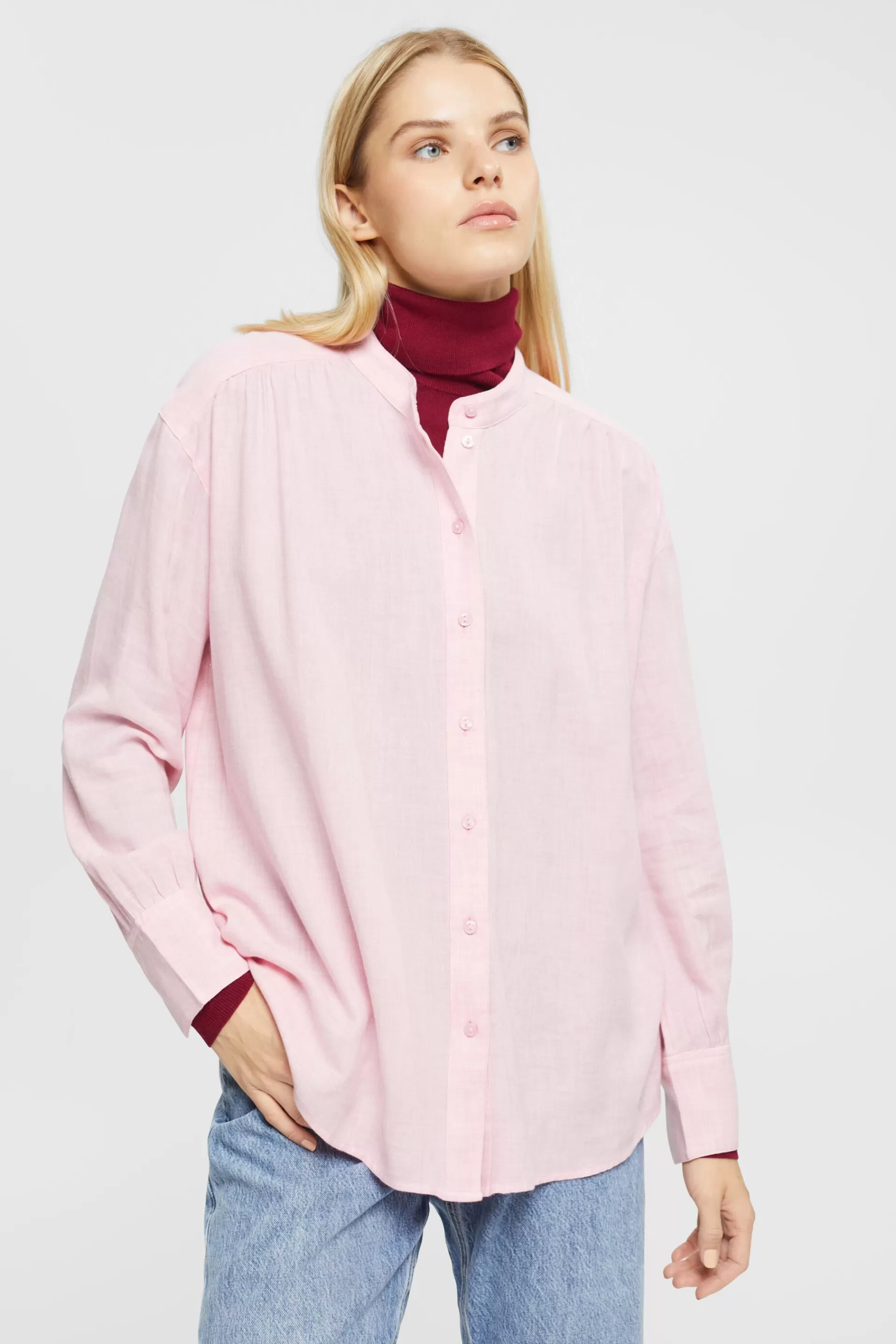 Strukturierte Bluse, Baumwollmix-ESPRIT Flash Sale