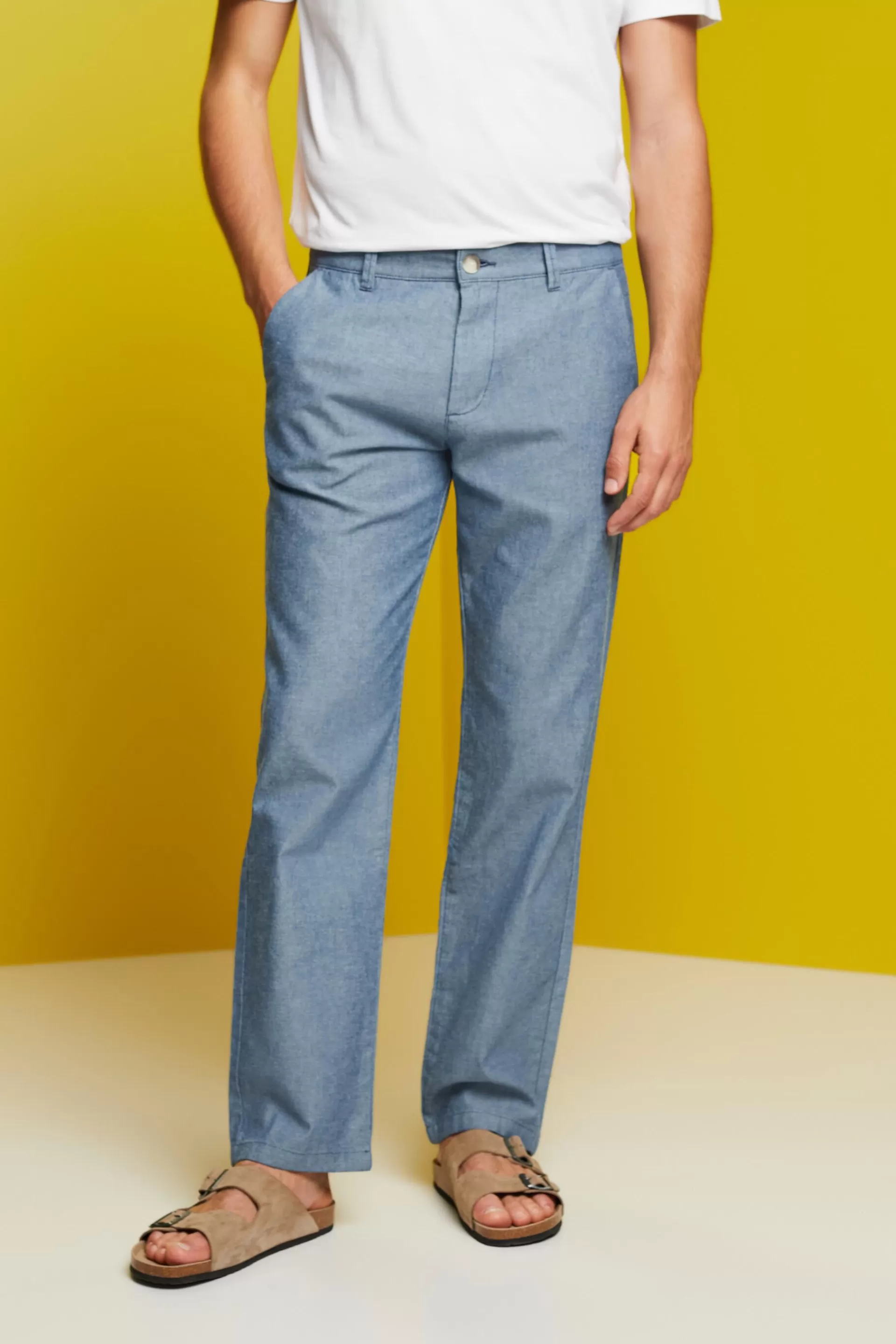 Strukturierte Chino, 100 % Baumwolle-ESPRIT Cheap