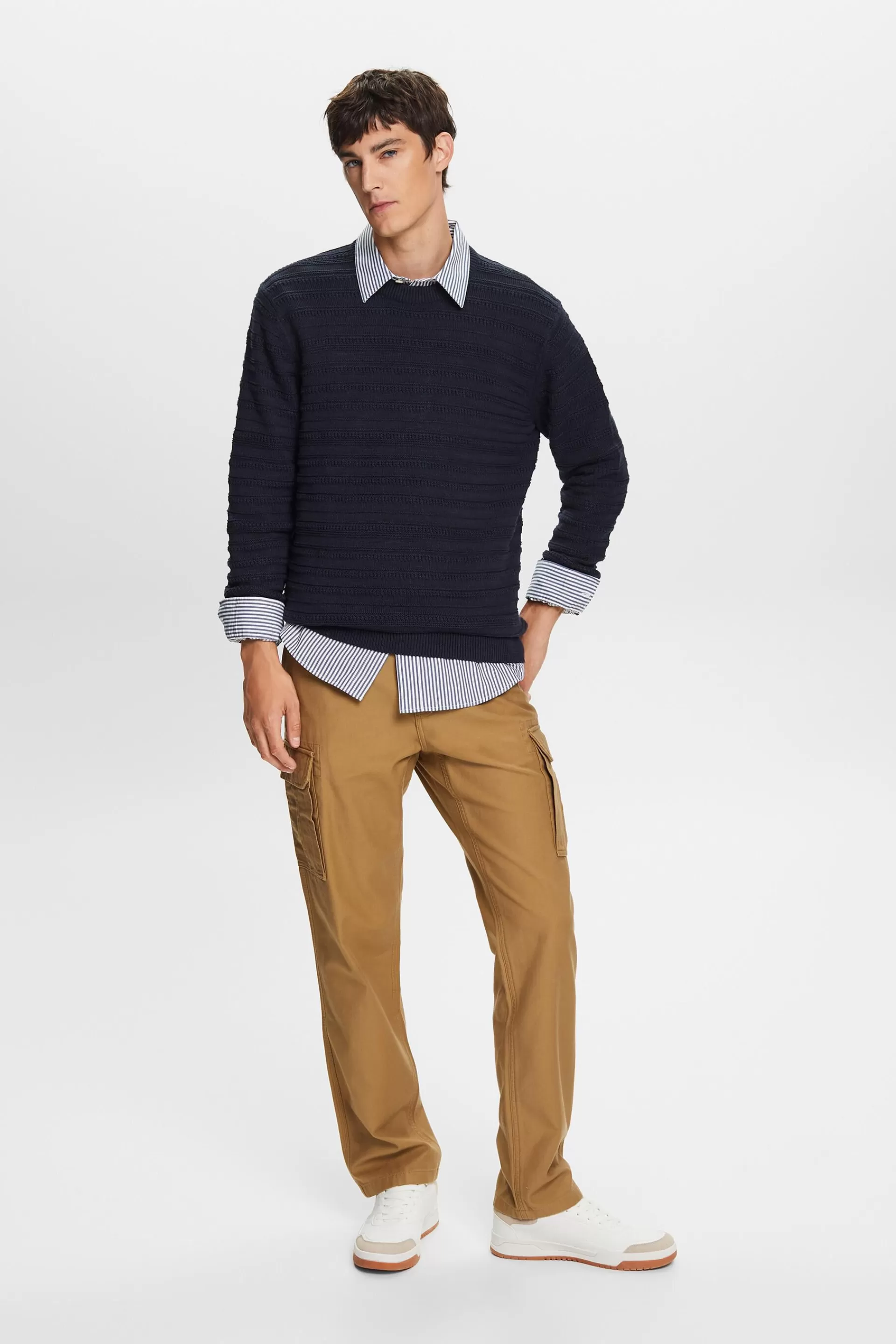 Strukturierter Baumwollpullover-ESPRIT Best