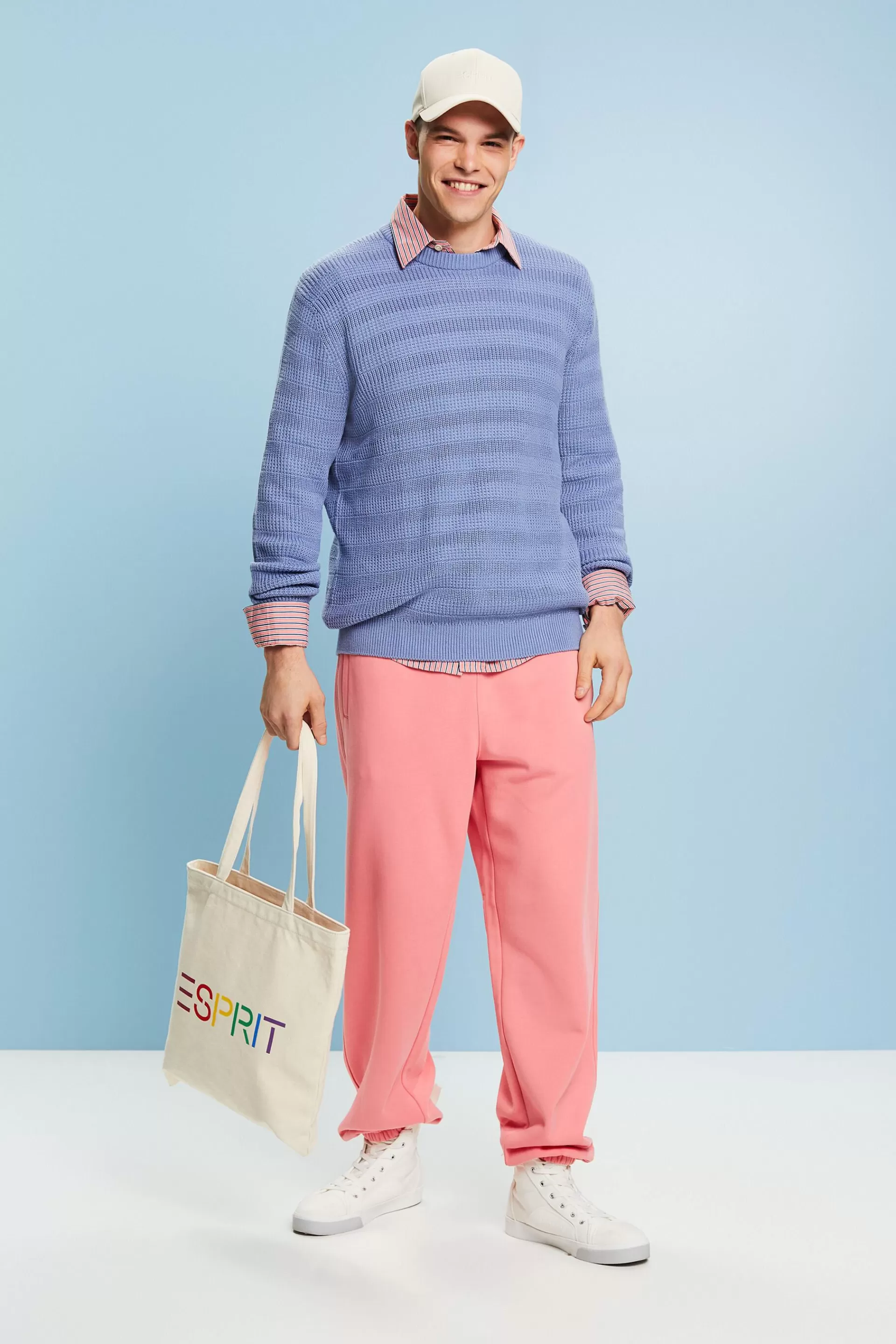 Strukturierter Rundhalspullover-ESPRIT Fashion