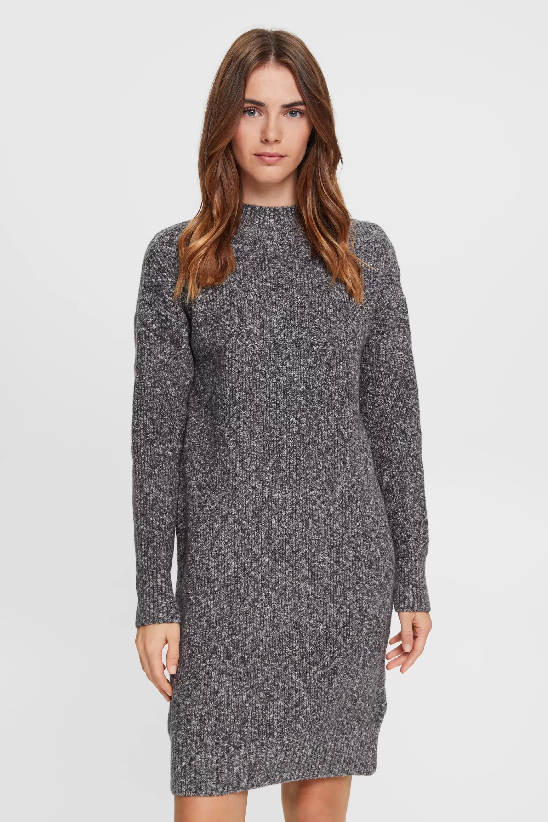 Strukturiertes Strickkleid mit Wolle-ESPRIT Cheap