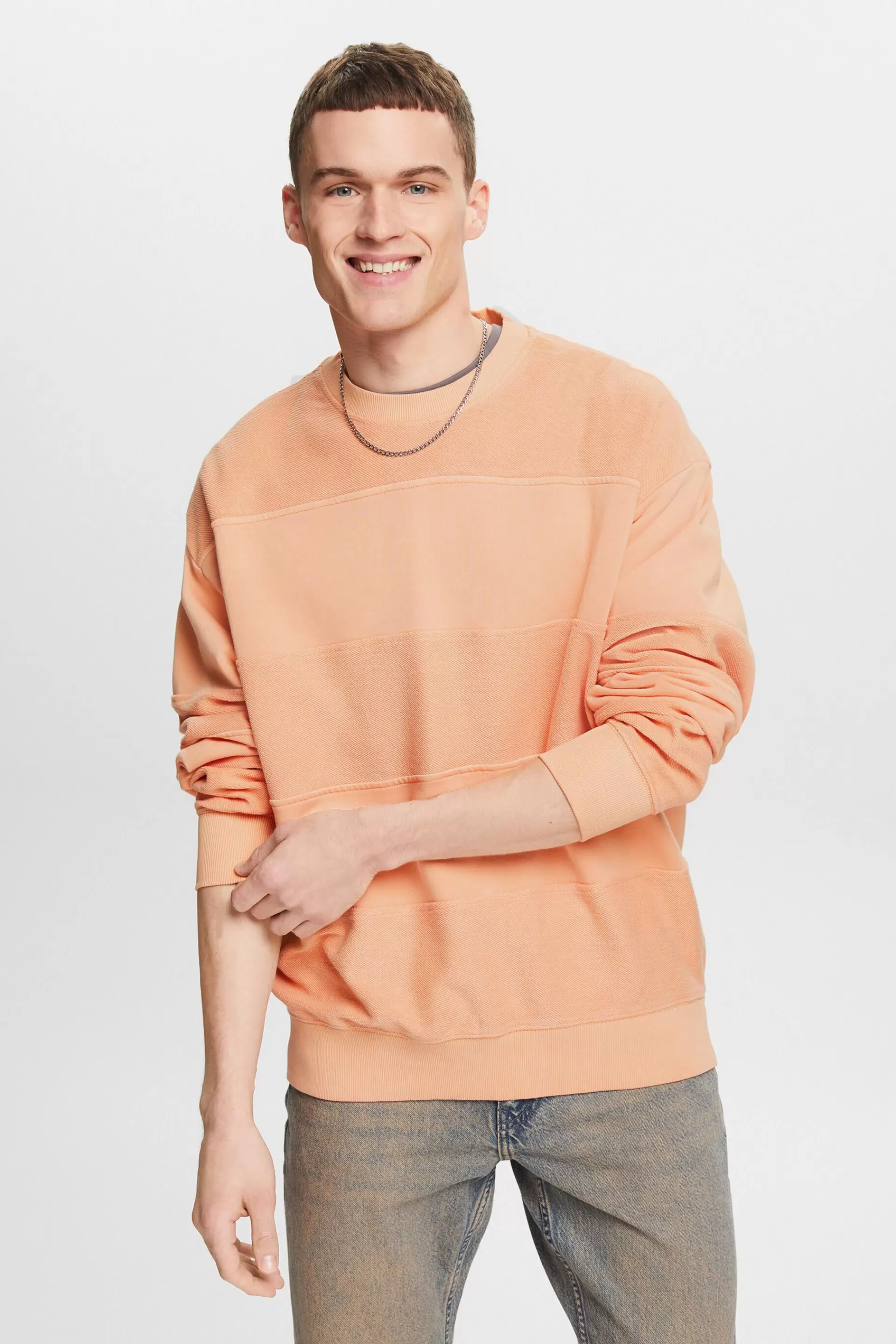 Strukturiertes Sweatshirt aus Bio-Baumwolle-ESPRIT Online