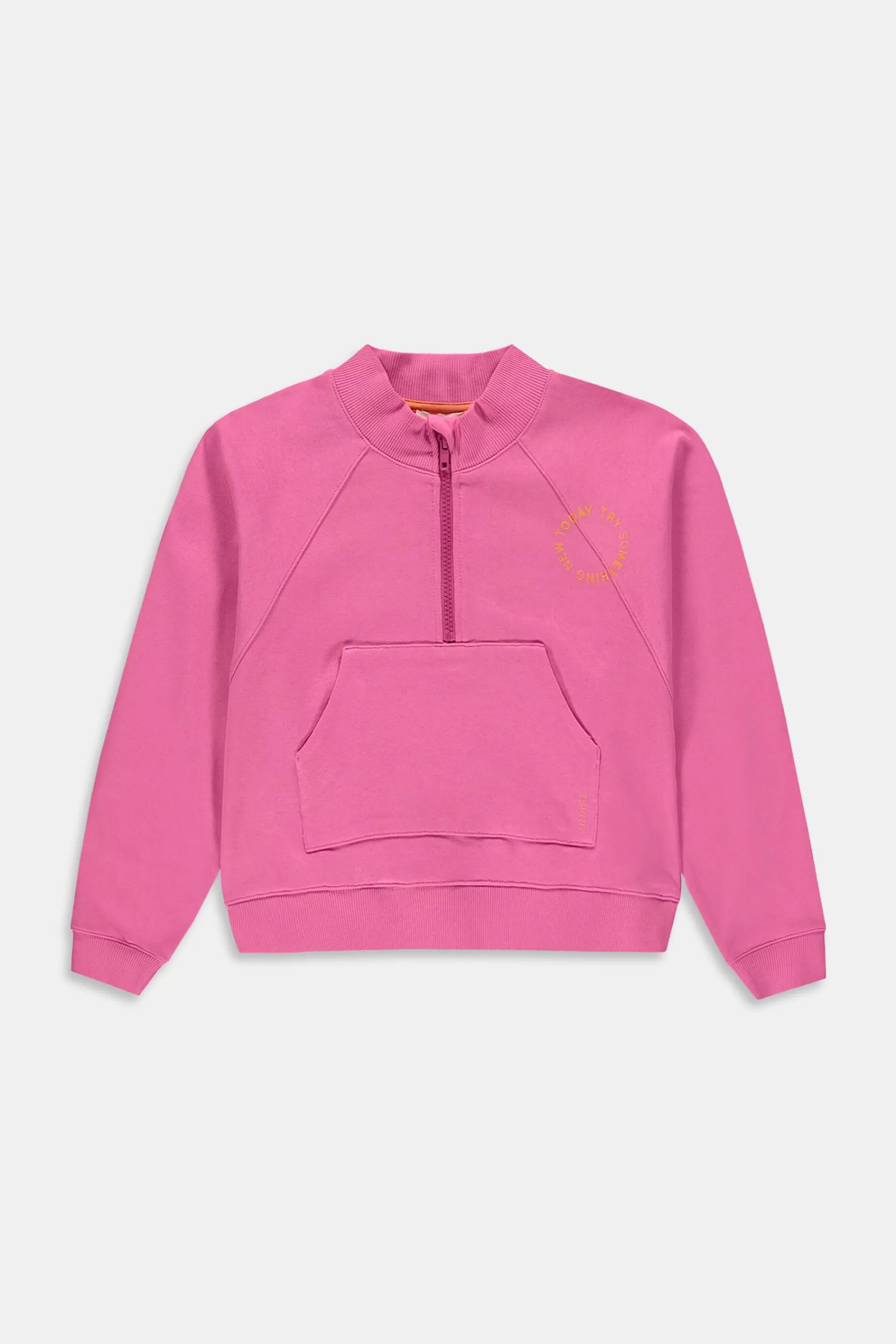 Sweatshirt aus Baumwolle mit halblangem Zipper-ESPRIT Discount