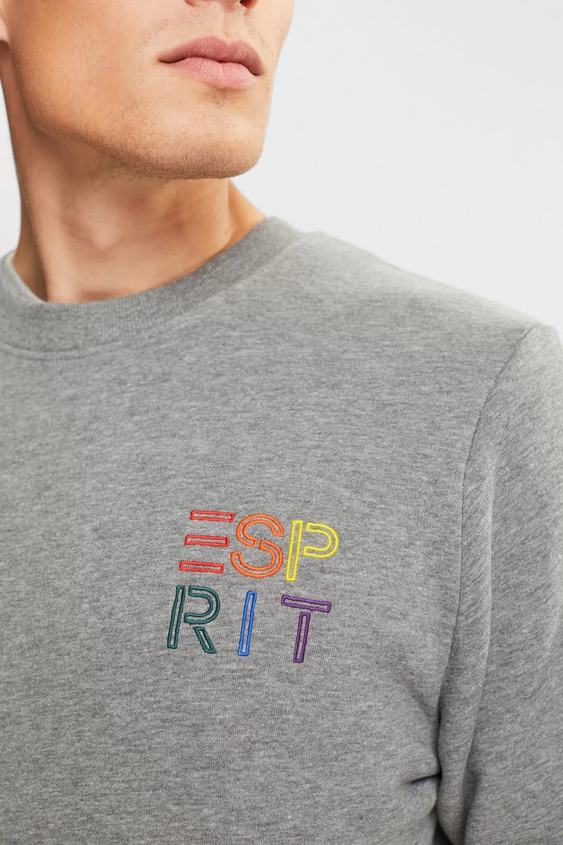 Sweatshirt mit bunter Logo-Stickerei-ESPRIT Cheap