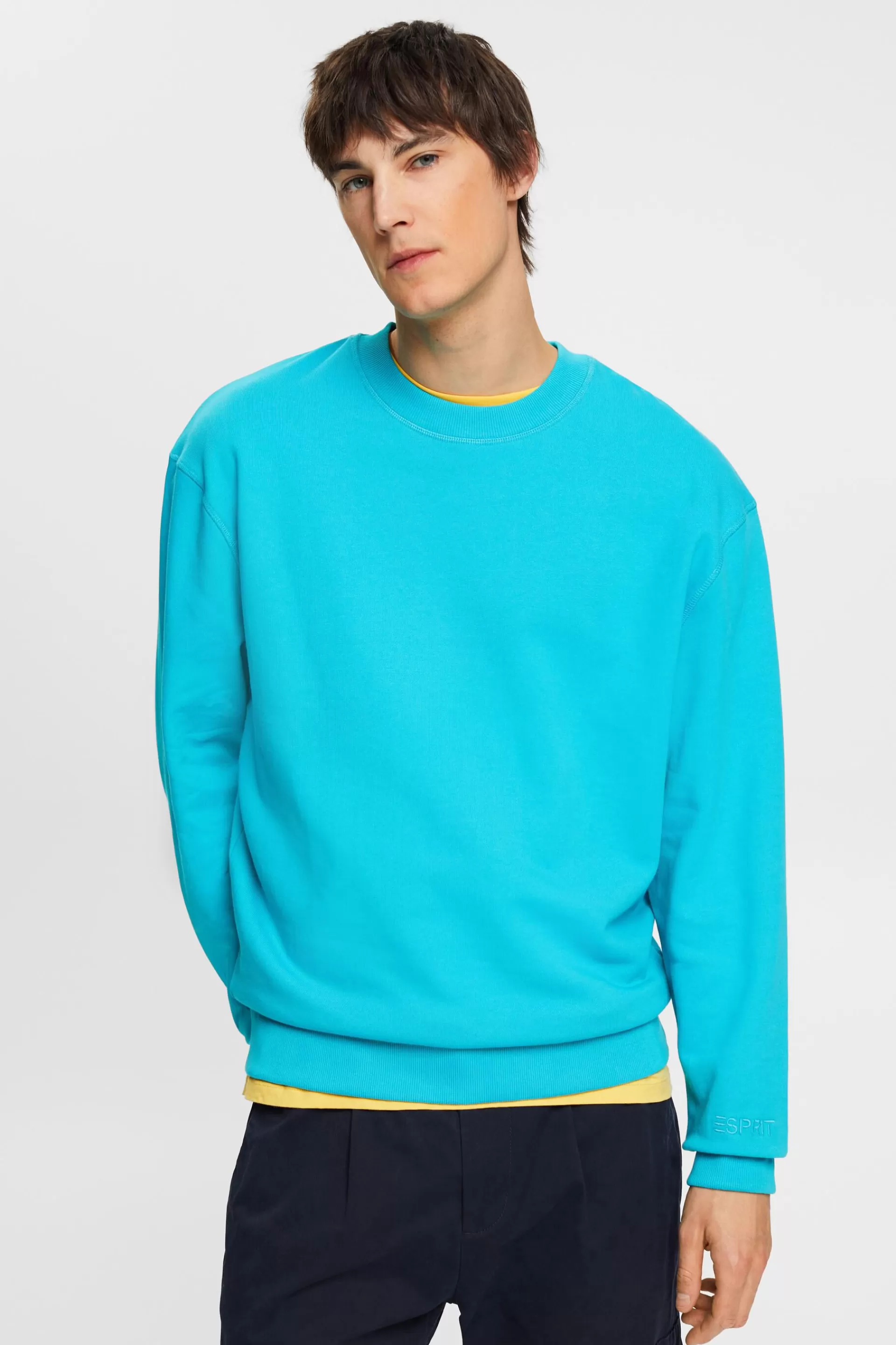Sweatshirt mit Logostickerei auf dem Ärmel-ESPRIT Store