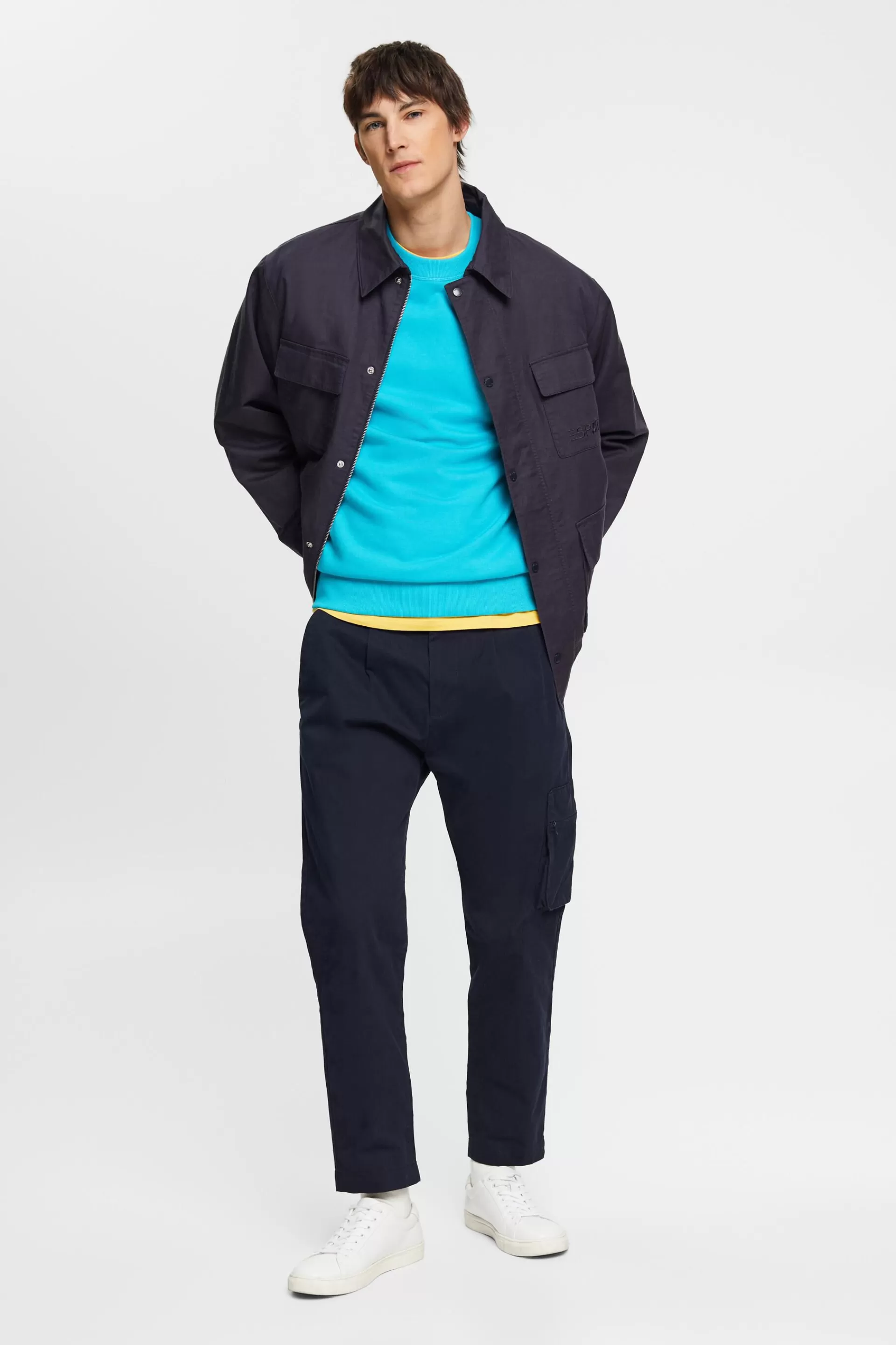 Sweatshirt mit Logostickerei auf dem Ärmel-ESPRIT Store