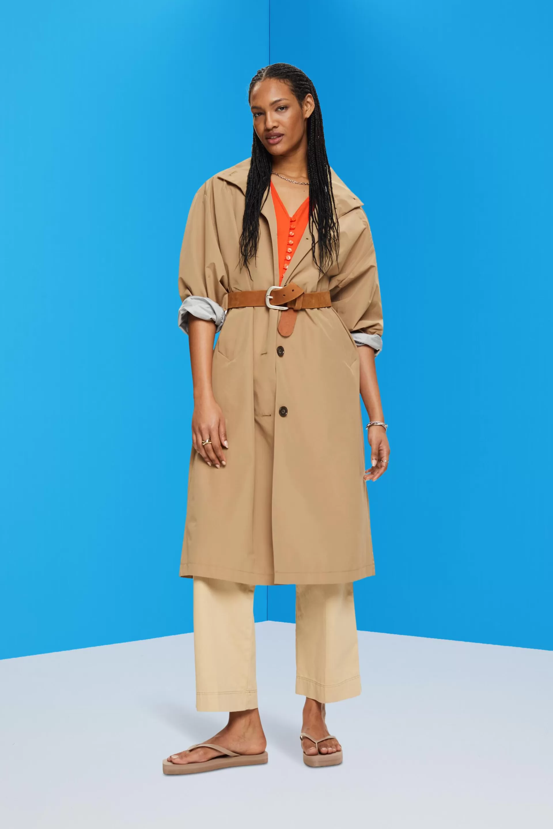Taillierte Bluse mit Knöpfen-ESPRIT Clearance