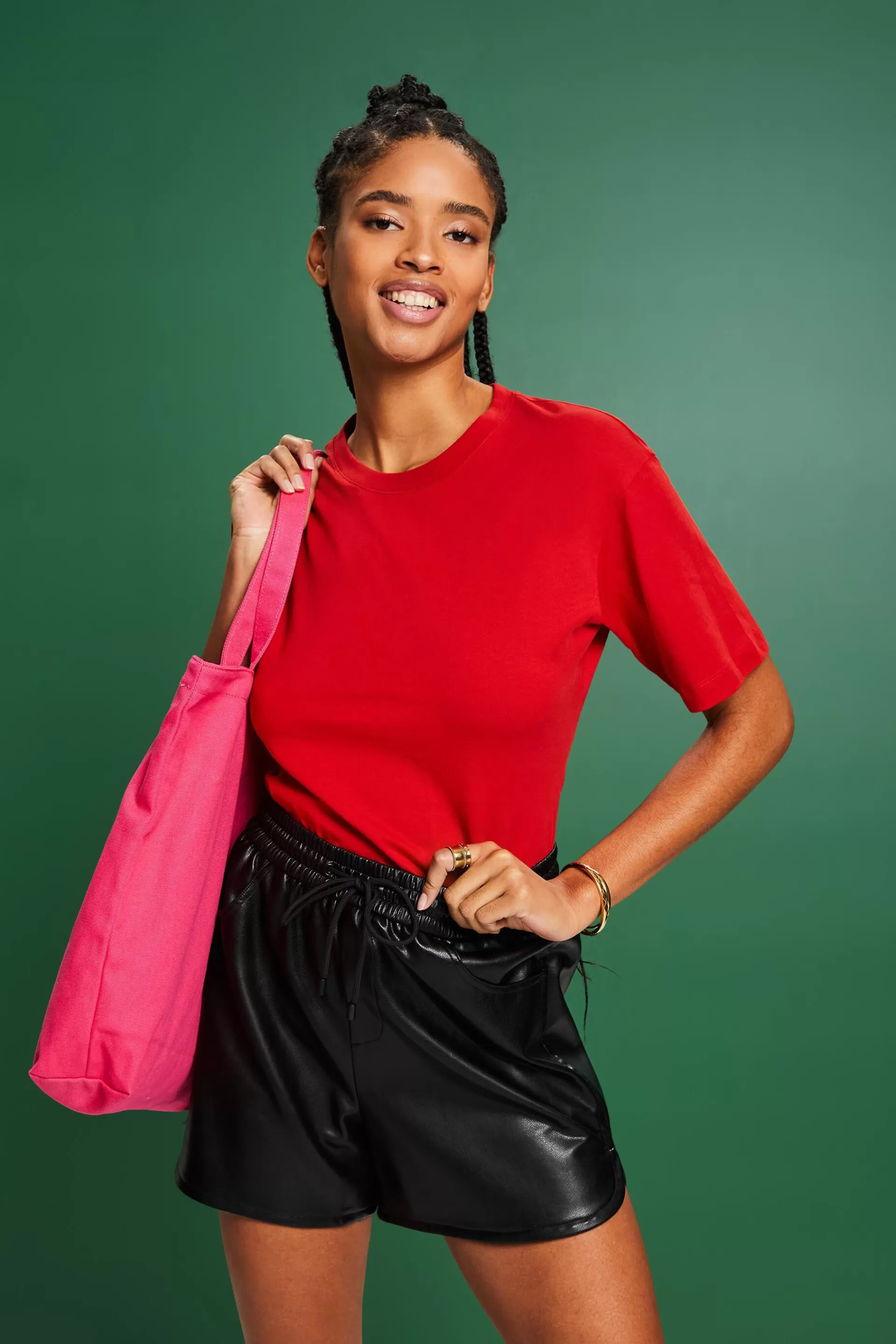 Tailliertes T-Shirt mit Rundhalsausschnitt-ESPRIT Best Sale