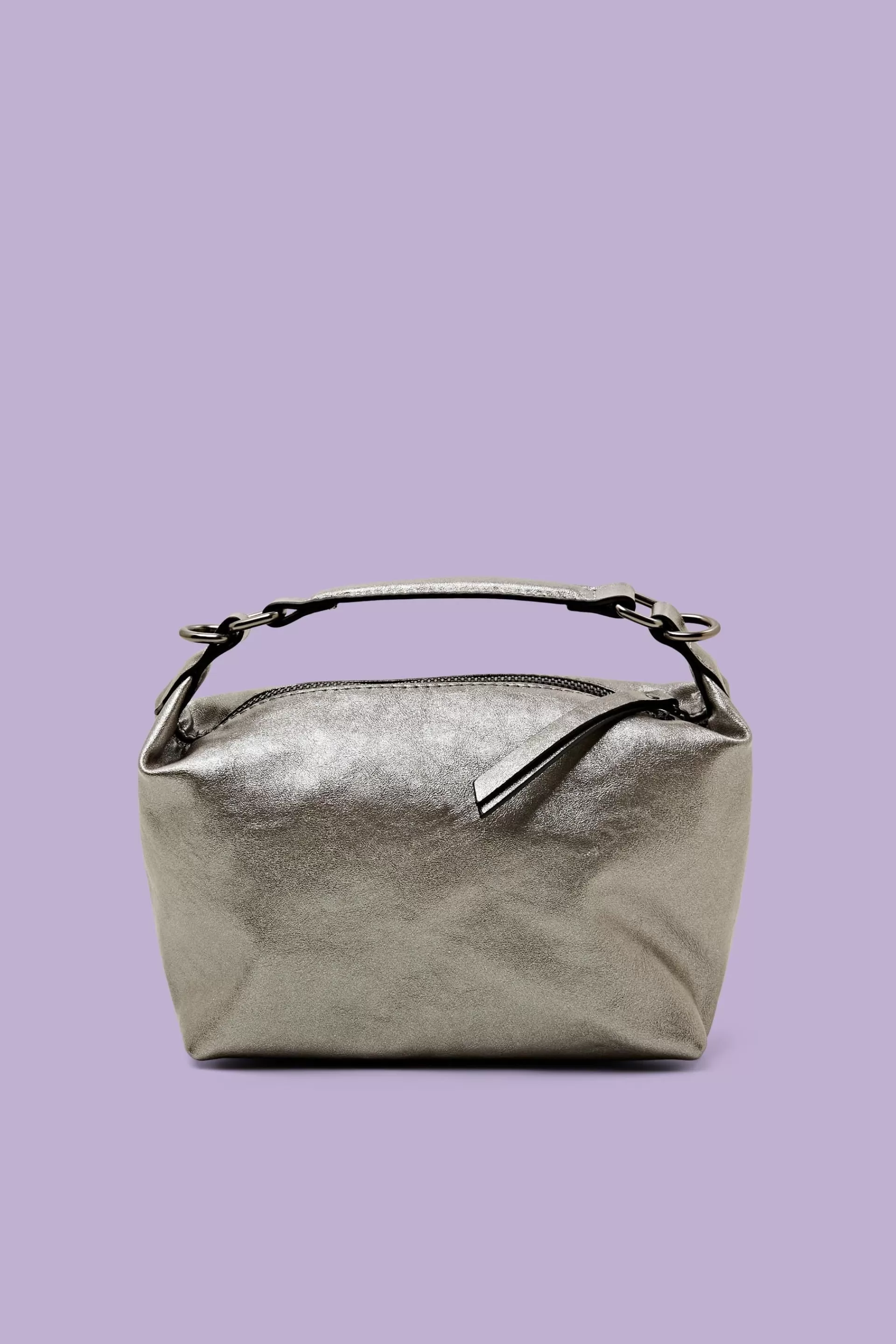 Tasche in Lederoptik im Metallic-Trend-ESPRIT New