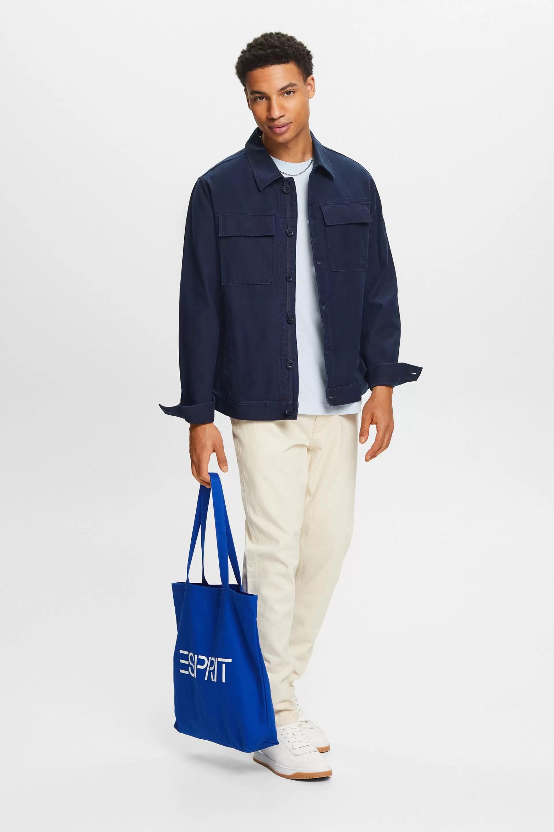 Truckerjacke aus Baumwollcanvas-ESPRIT New