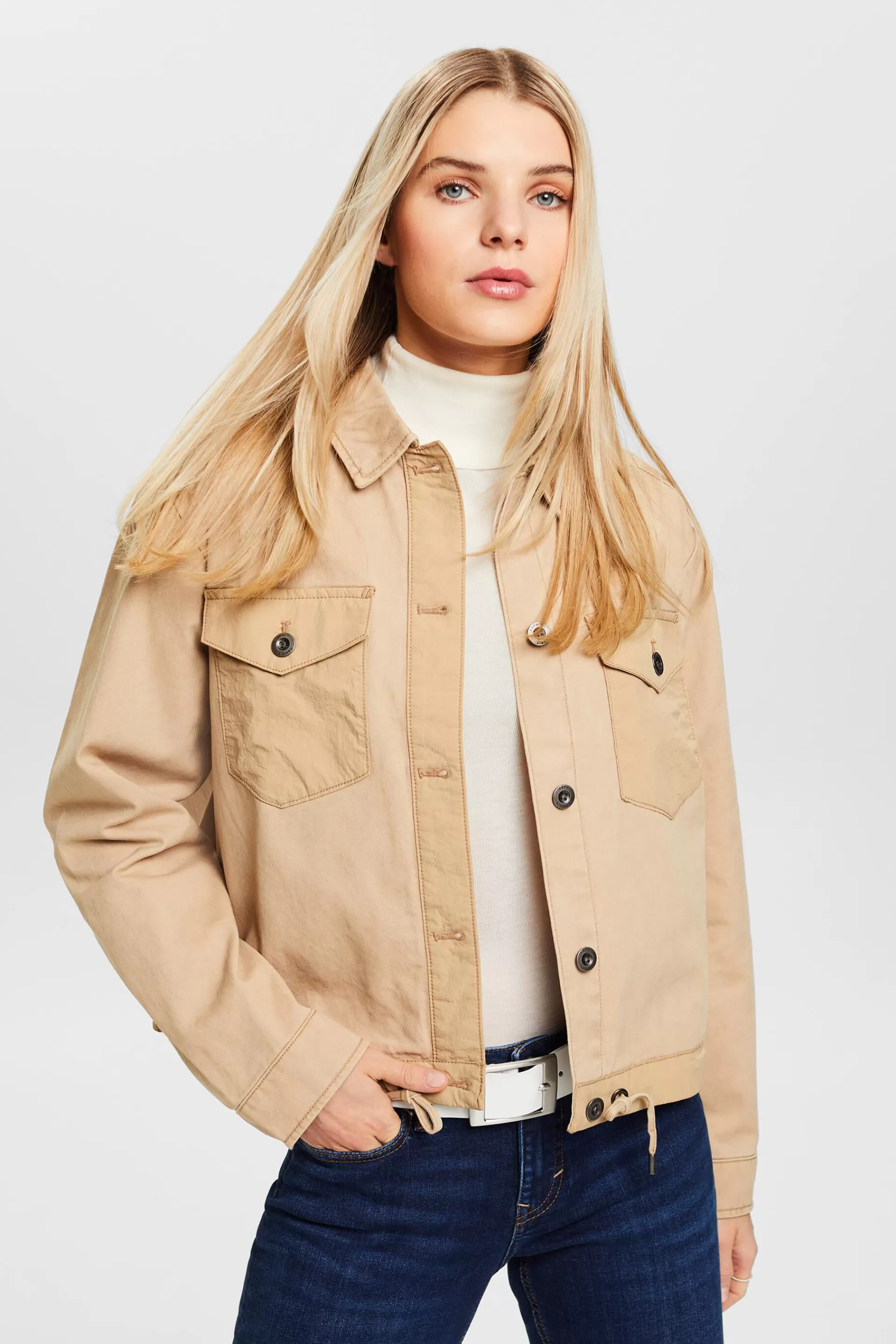 Truckerjacke aus Baumwolle-ESPRIT Hot