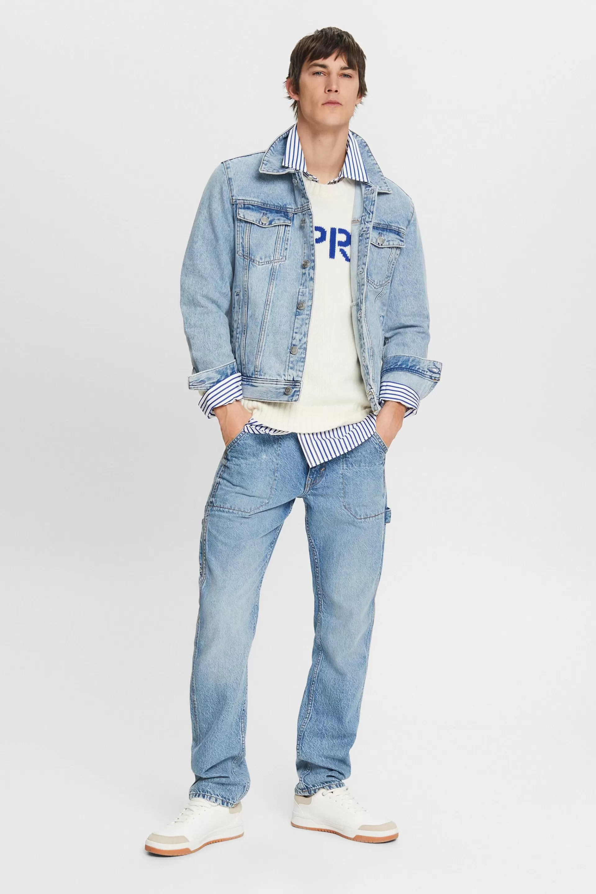 Truckerjacke aus Denim-ESPRIT New