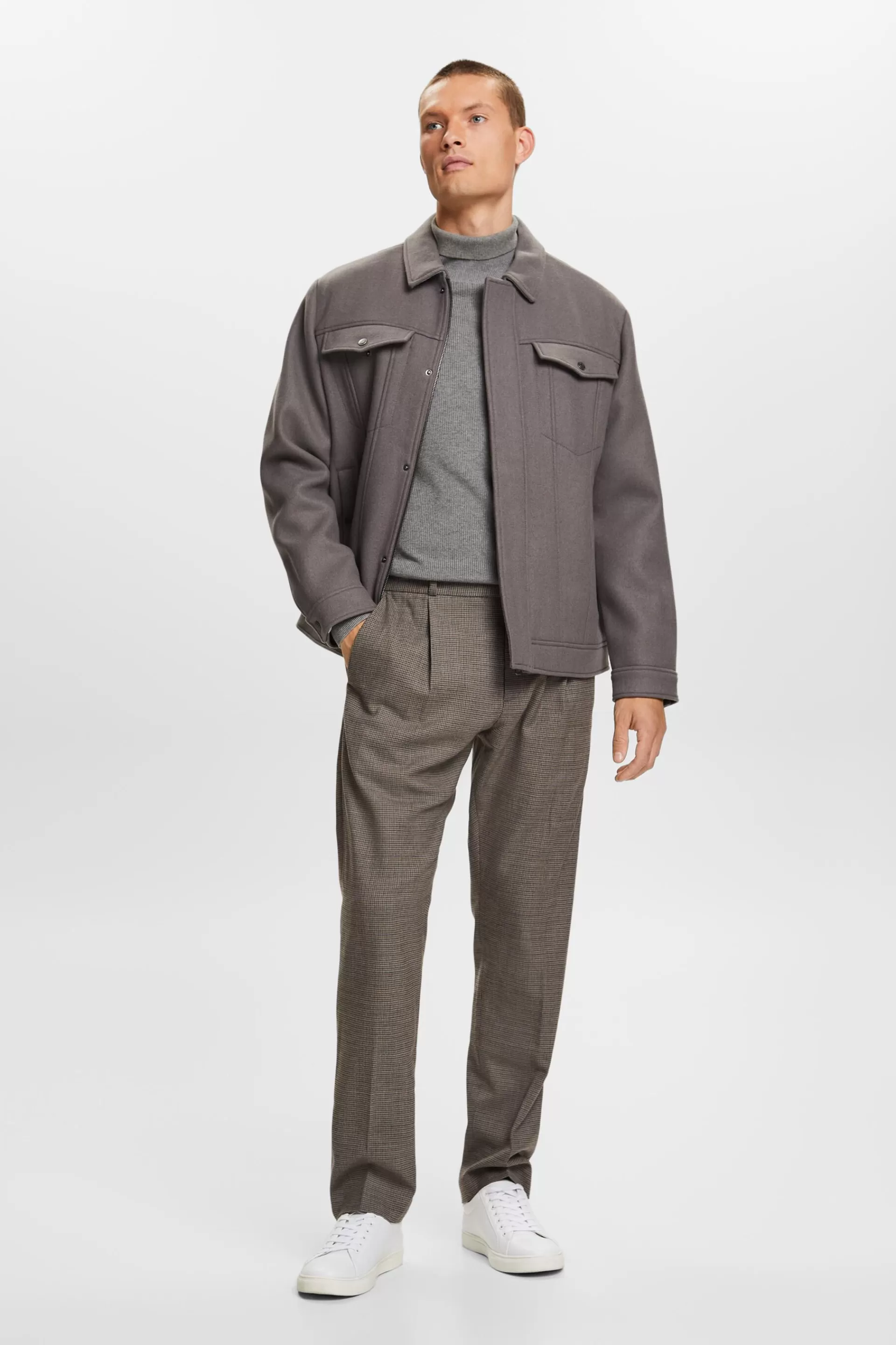 Truckerjacke aus Wolle-ESPRIT Flash Sale