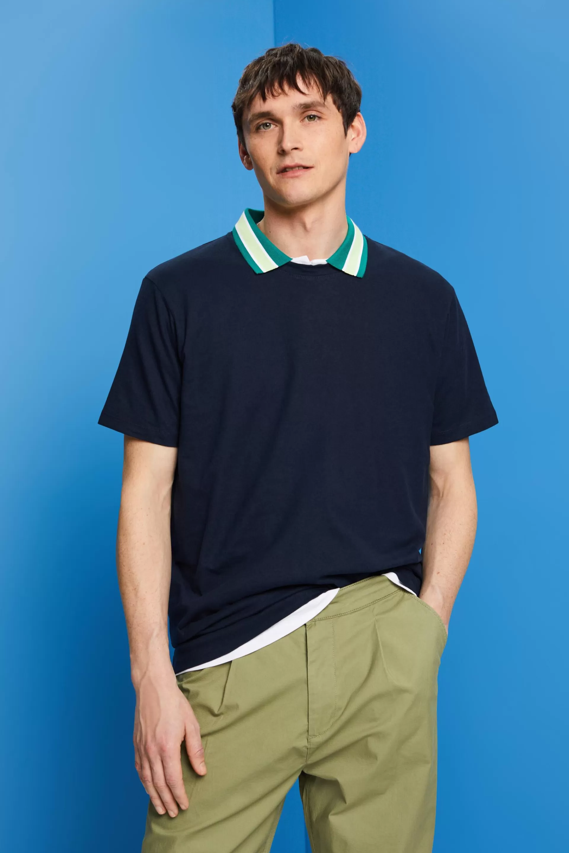 T-Shirt aus Baumwolle-Leinen-Mix-ESPRIT Cheap