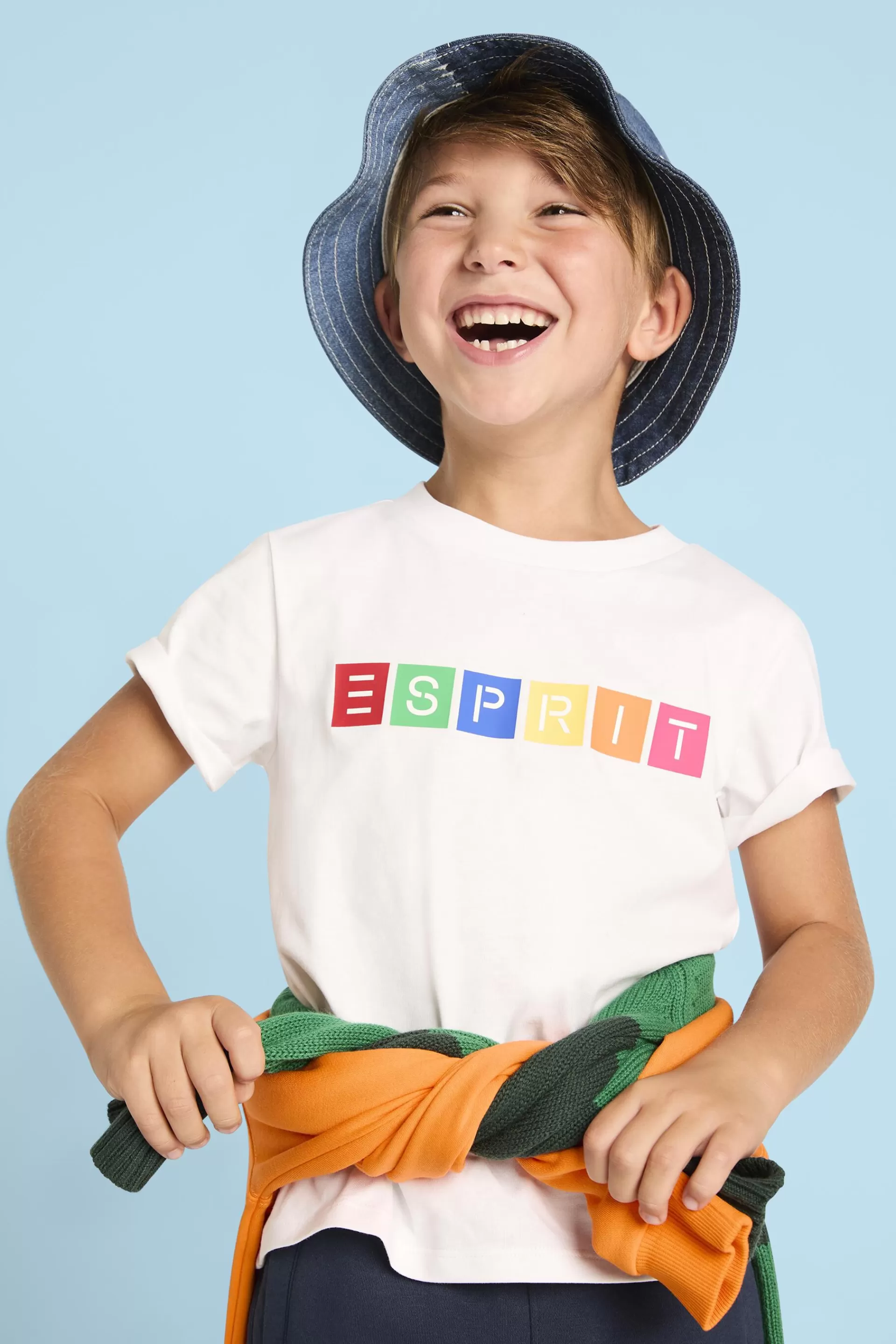 T-Shirt aus Bio-Baumwolle mit geometrischem Logo-ESPRIT Flash Sale