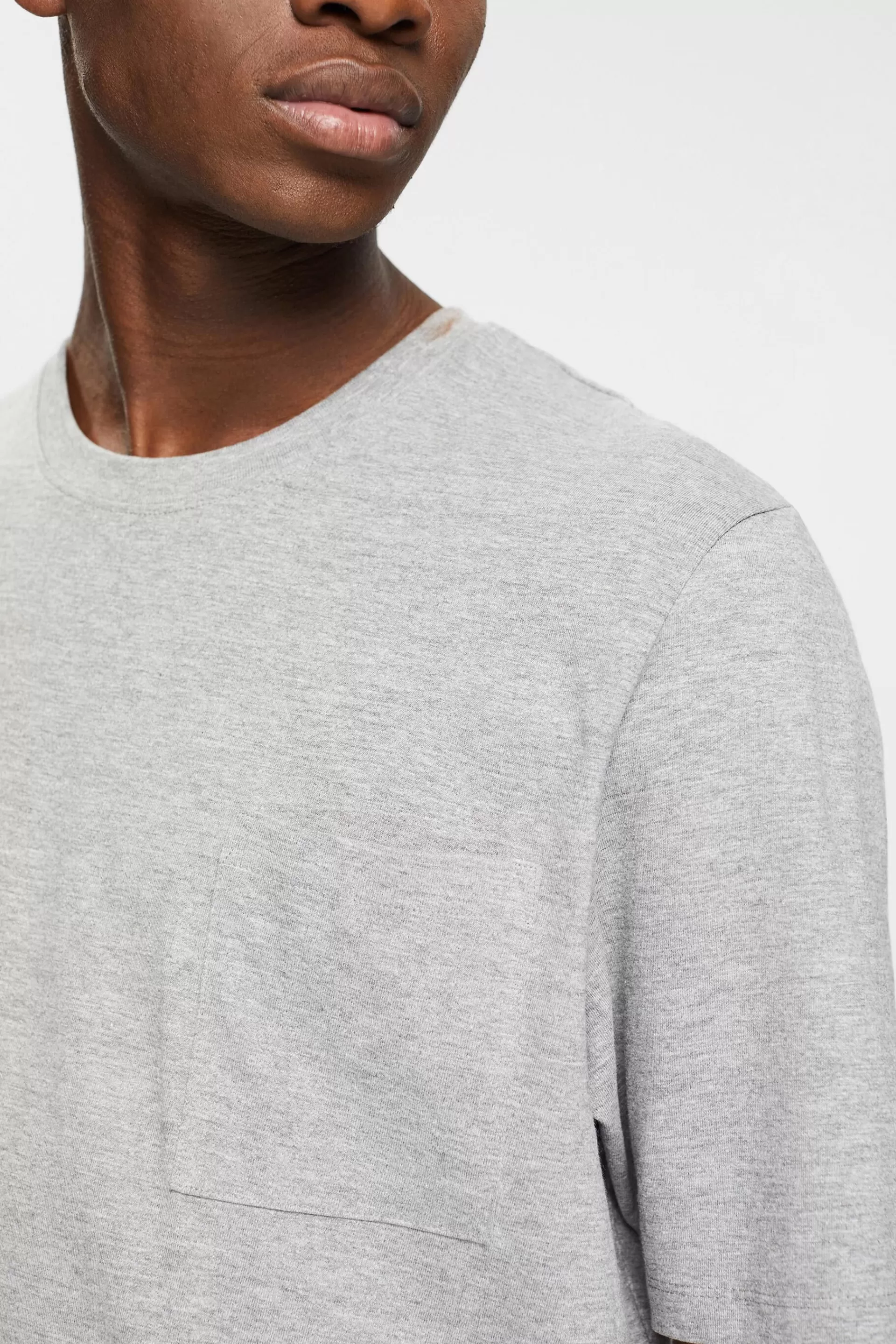 T-Shirt aus meliertem Jersey, LENZING™ ECOVERO™-ESPRIT Sale