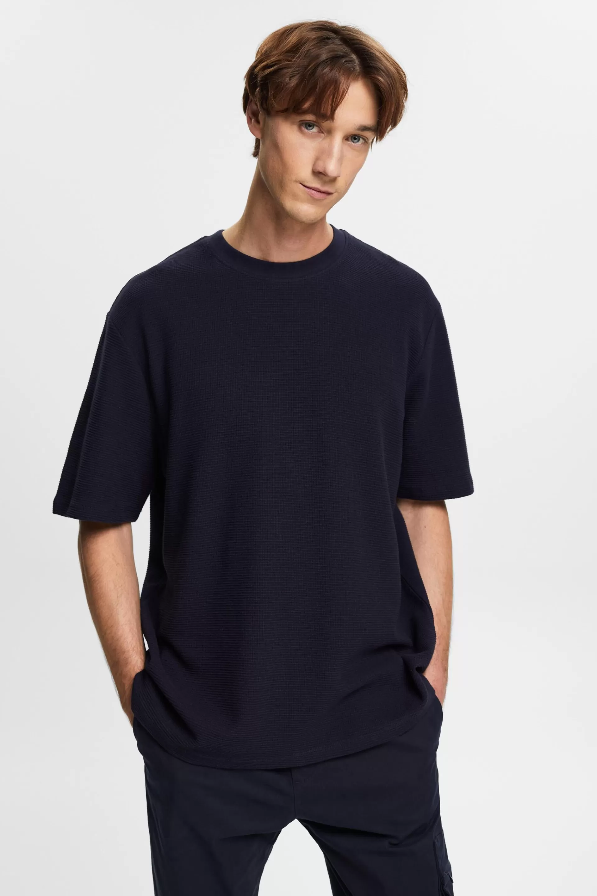 T-Shirt aus Struktur-Jersey-ESPRIT Shop