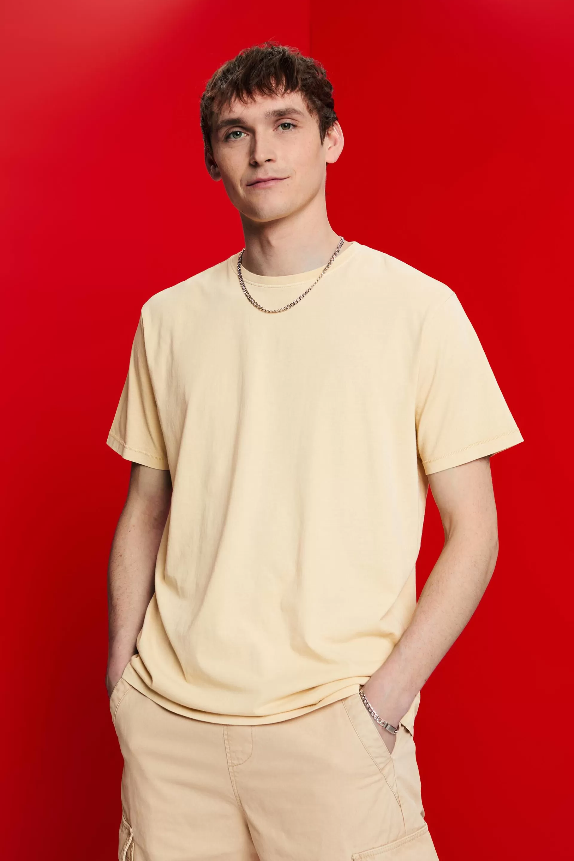 T-Shirt im Washed-Look, 100 % Baumwolle-ESPRIT Best
