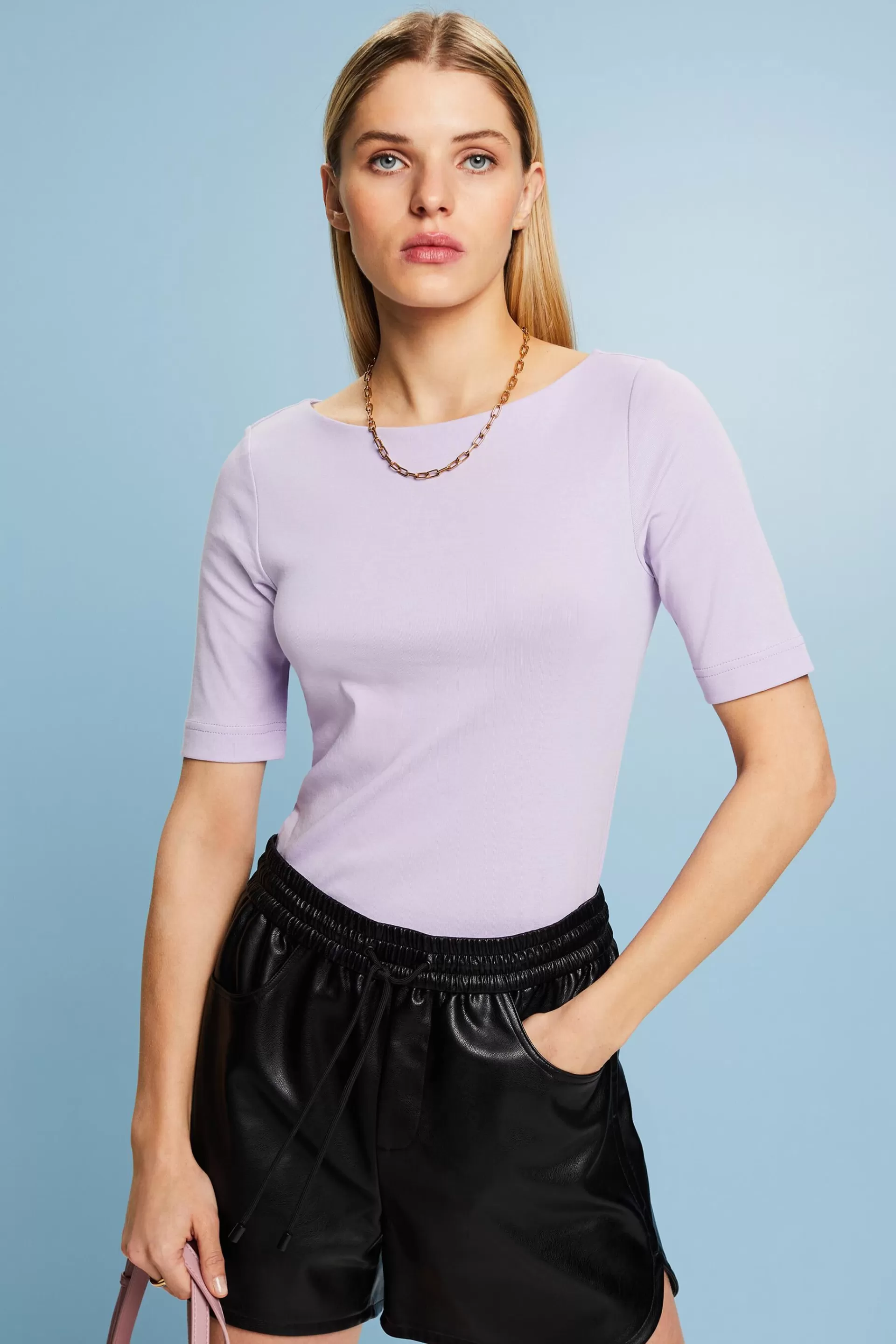 T-Shirt mit Bootausschnitt-ESPRIT Discount