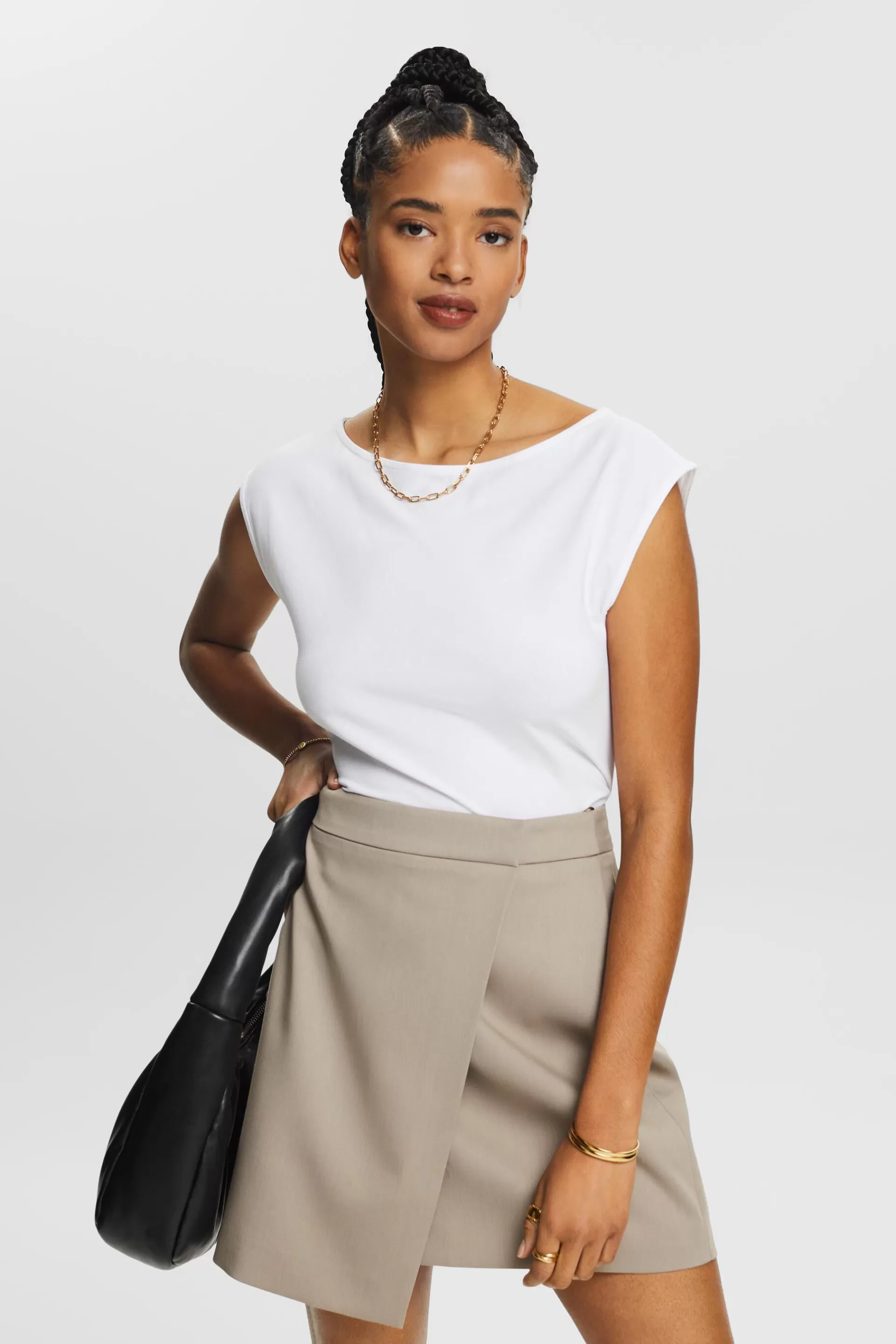 T-Shirt mit Bootausschnitt-ESPRIT Best