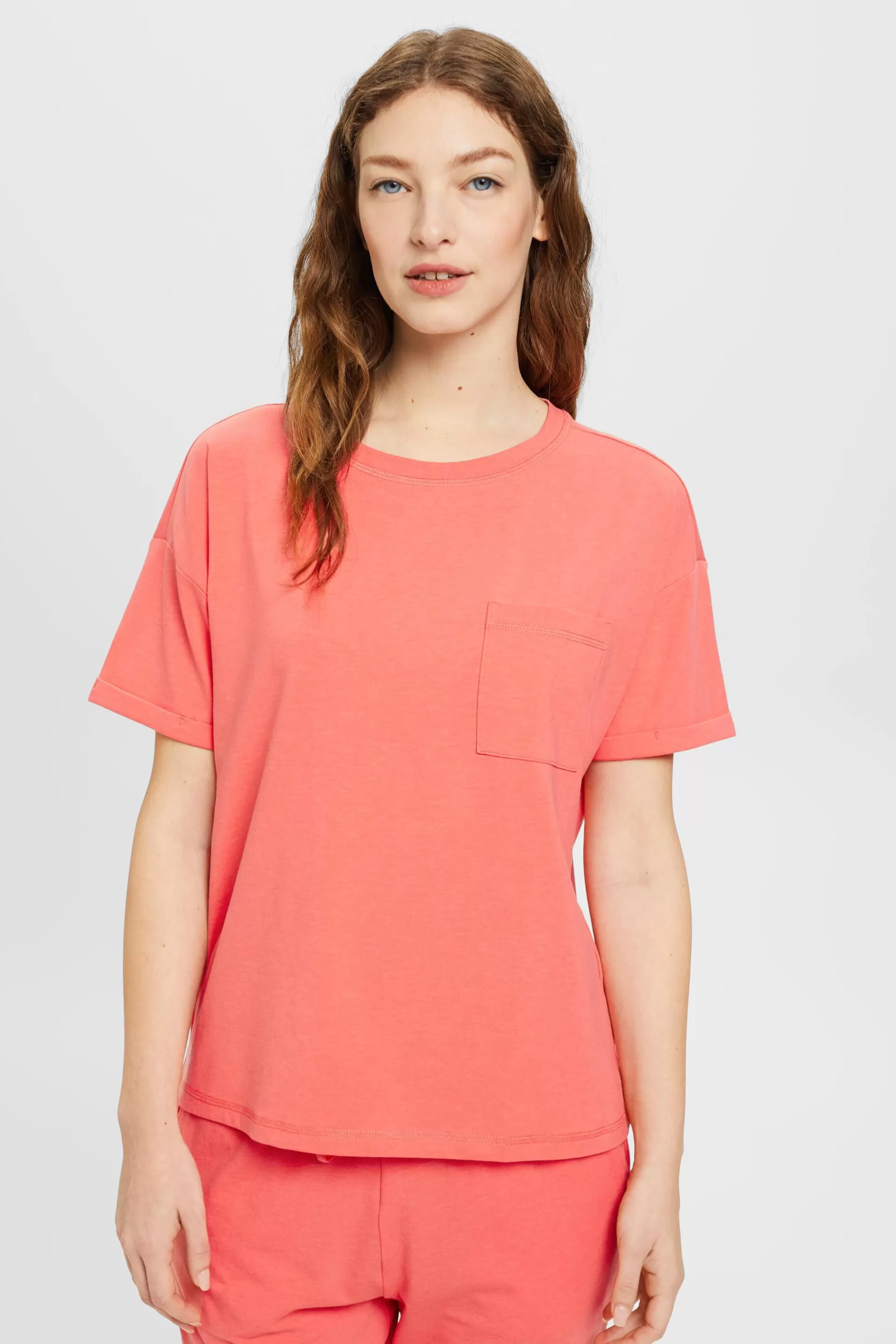 T-Shirt mit Brusttasche aus Baumwoll-Mix-ESPRIT Flash Sale