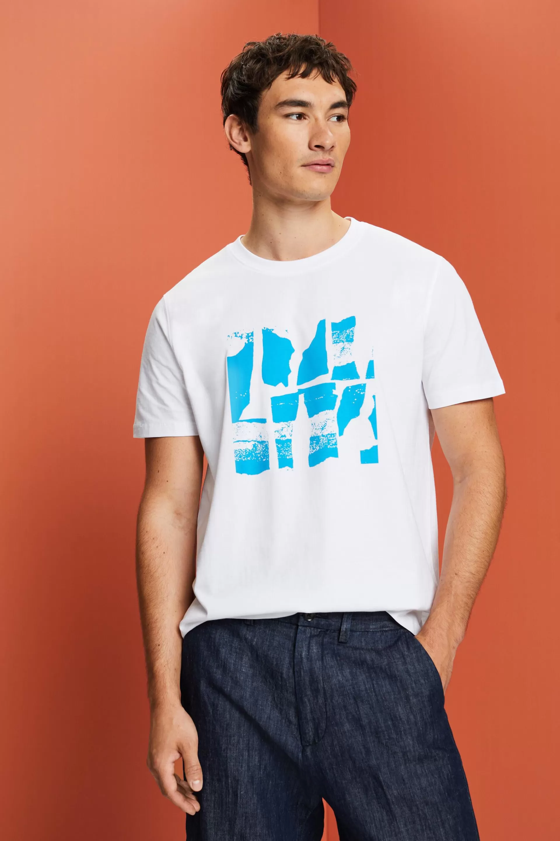 T-Shirt mit Frontprint, 100% Baumwolle-ESPRIT Outlet