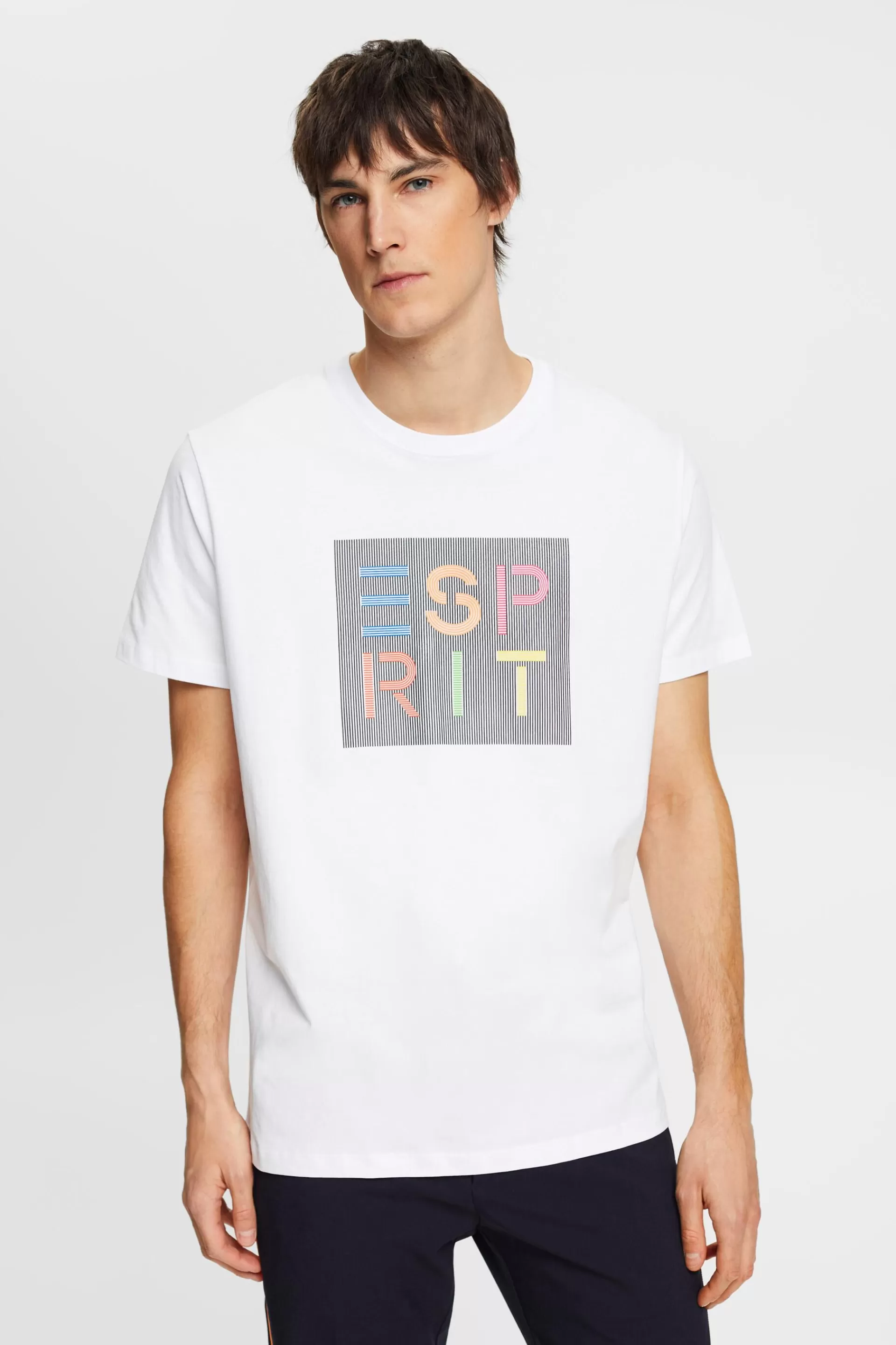 T-Shirt mit Logo-Applikation, Bio-Baumwolle-ESPRIT Fashion