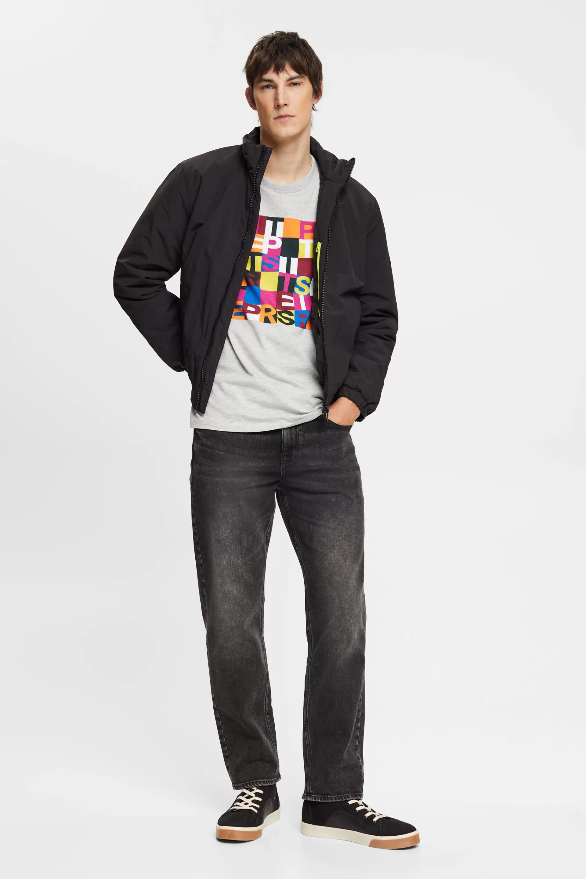 T-Shirt mit Logo-Print, Bio-Baumwolle-ESPRIT Store