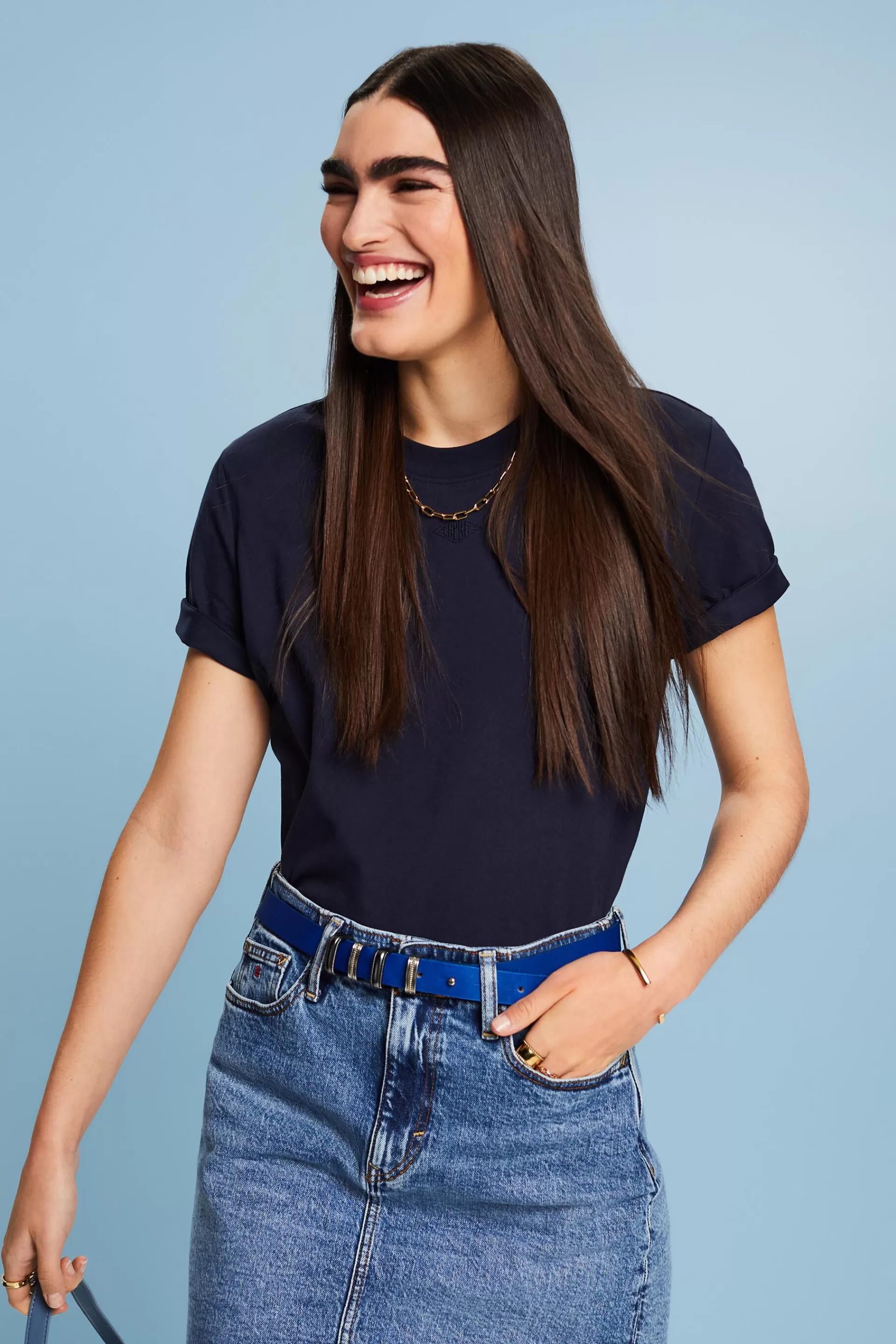 T-Shirt mit Logostickerei-ESPRIT Best