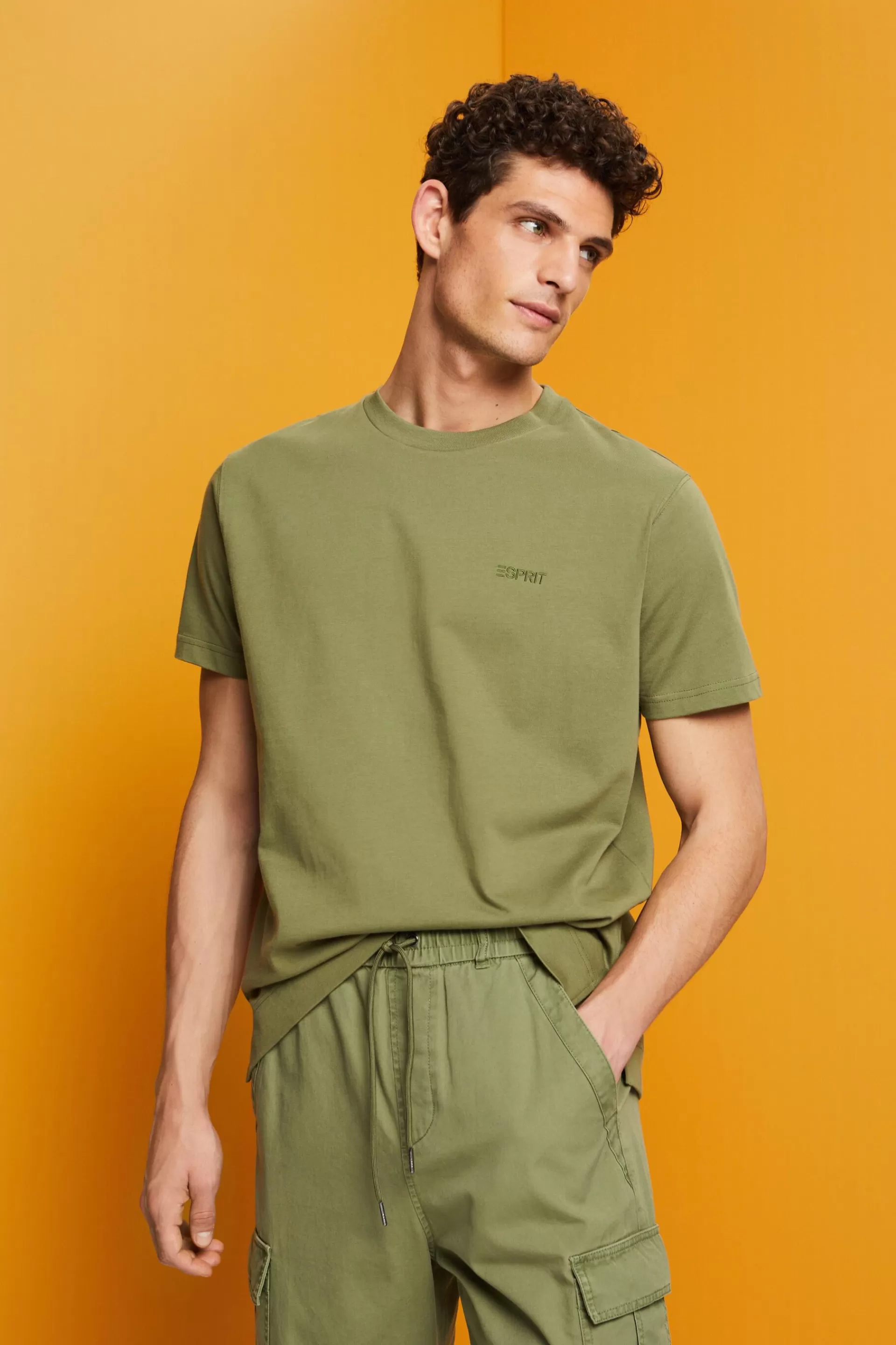 T-Shirt mit Logostickerei-ESPRIT Store