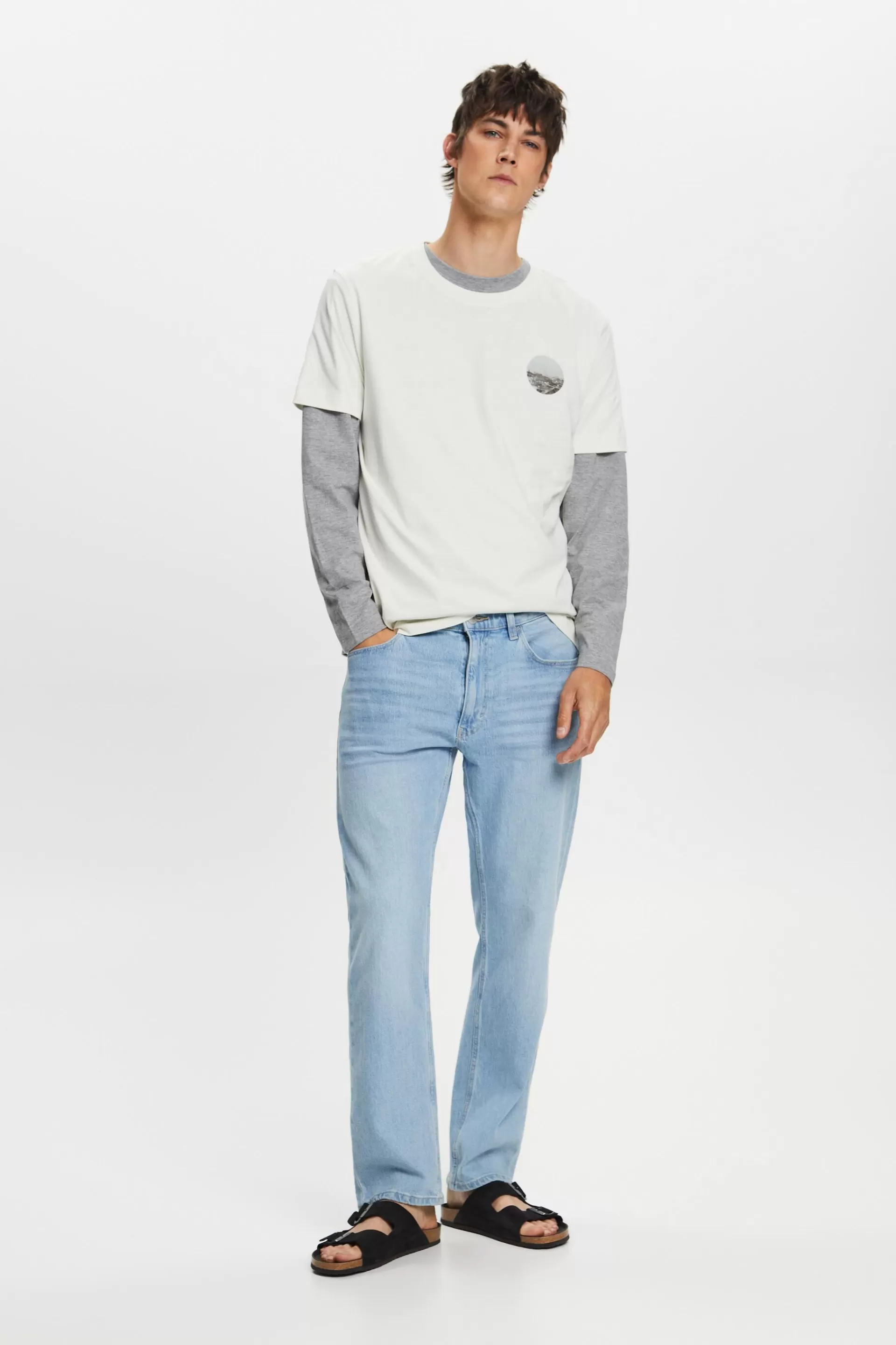 T-Shirt mit Print auf Vorder- und Rückseite-ESPRIT Cheap
