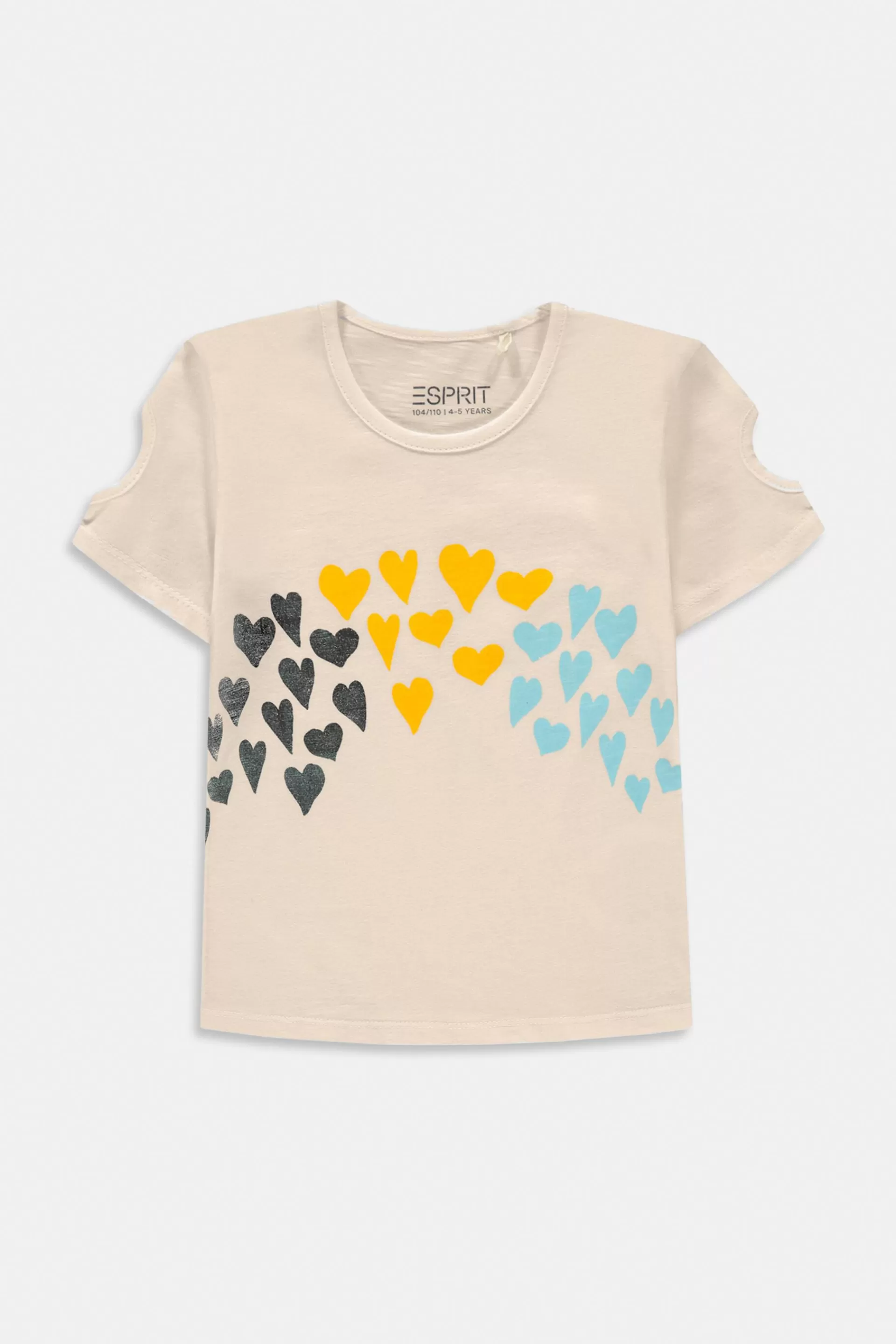 T-Shirt mit Slub-Struktur und Print vorne-ESPRIT Outlet