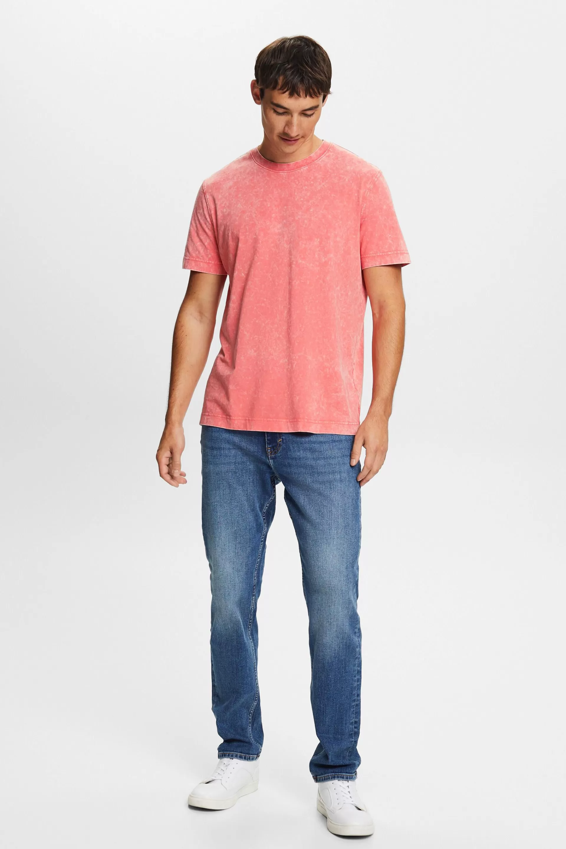 T-Shirt mit Stonewash-Effekt, 100 % Baumwolle-ESPRIT Best