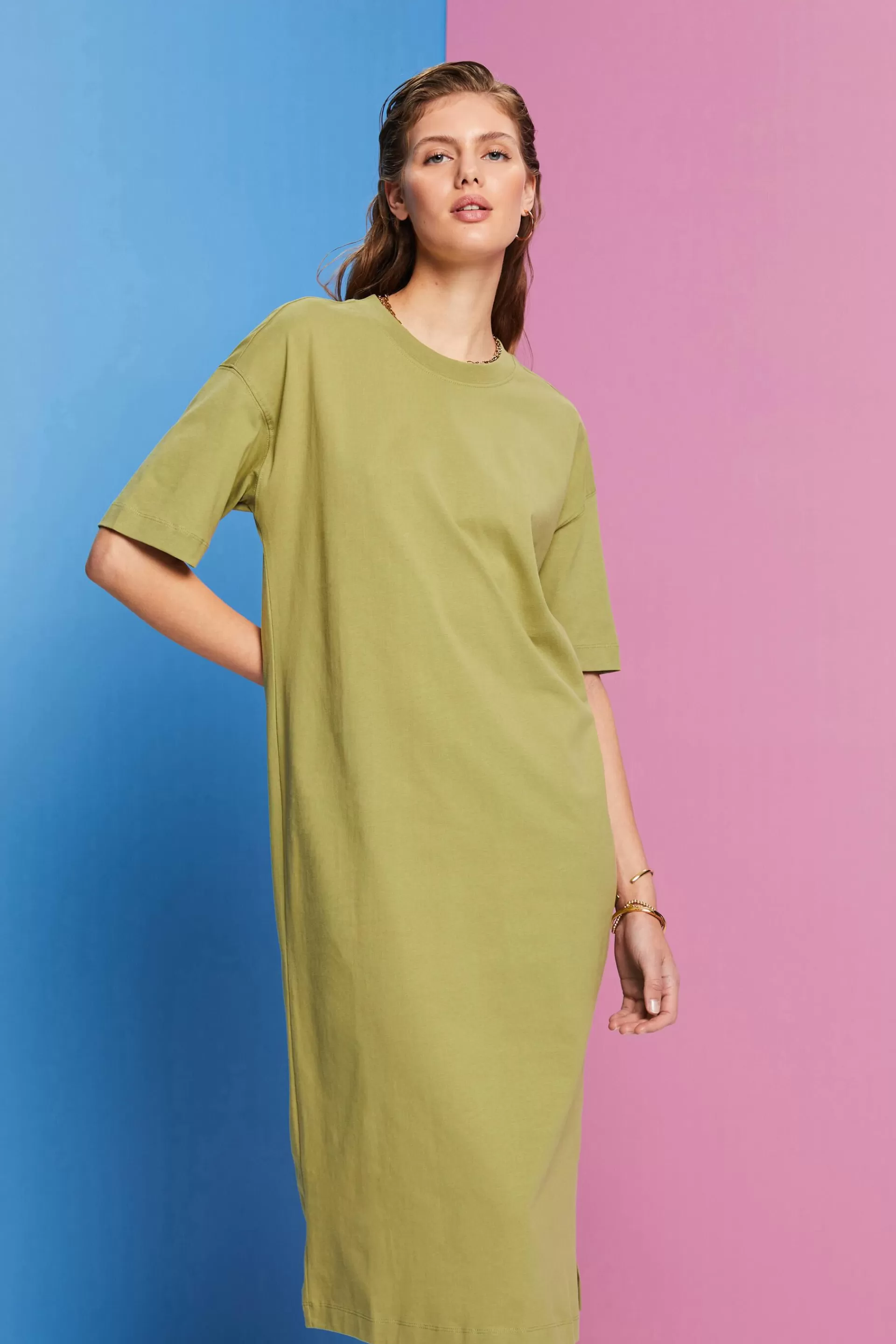 T-Shirt-Kleid in Midilänge-ESPRIT Online