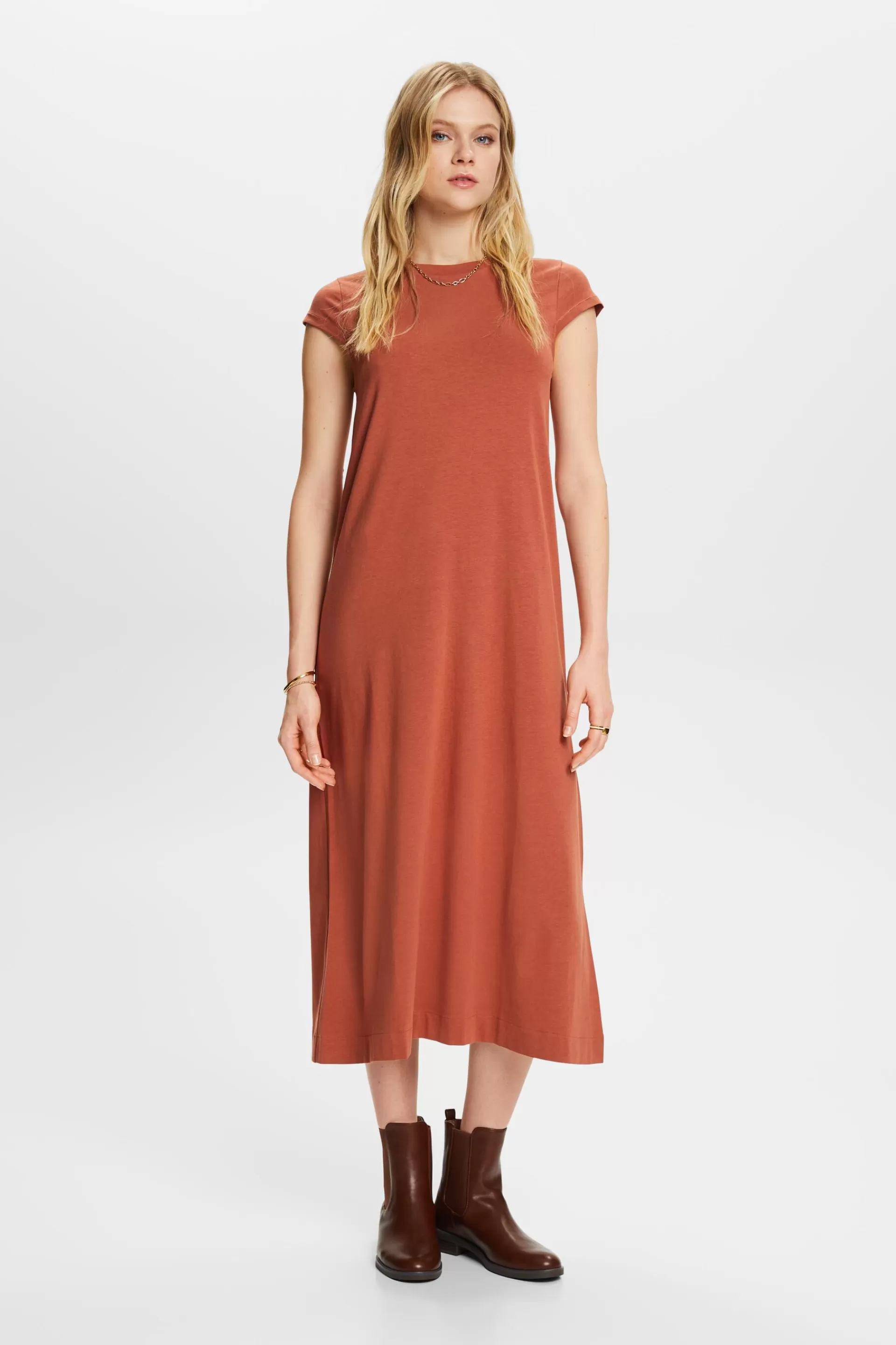 T-Shirt-Kleid in Midilänge aus Jersey-ESPRIT Clearance