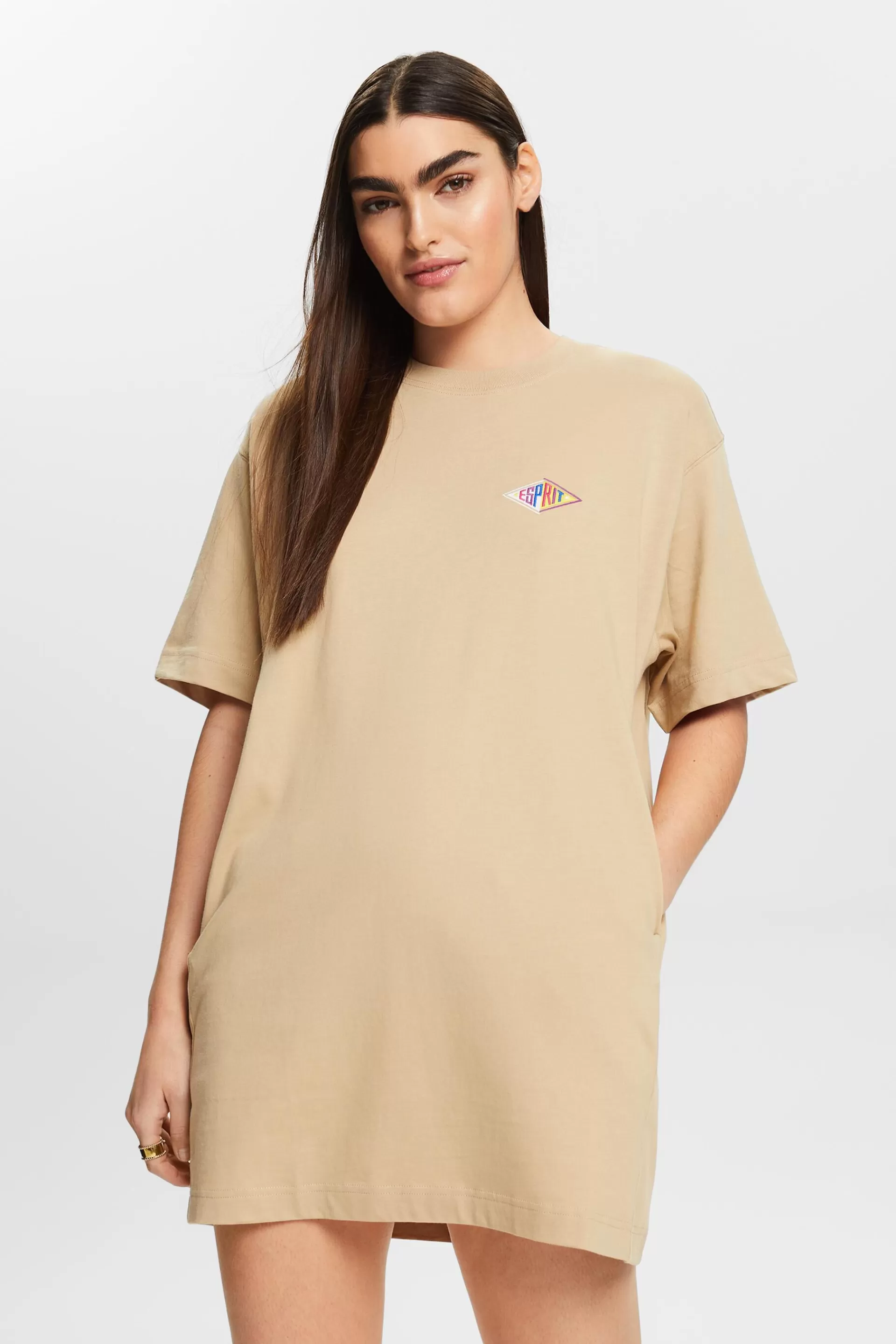 T-Shirt-Kleid mit Stickerei-ESPRIT Sale