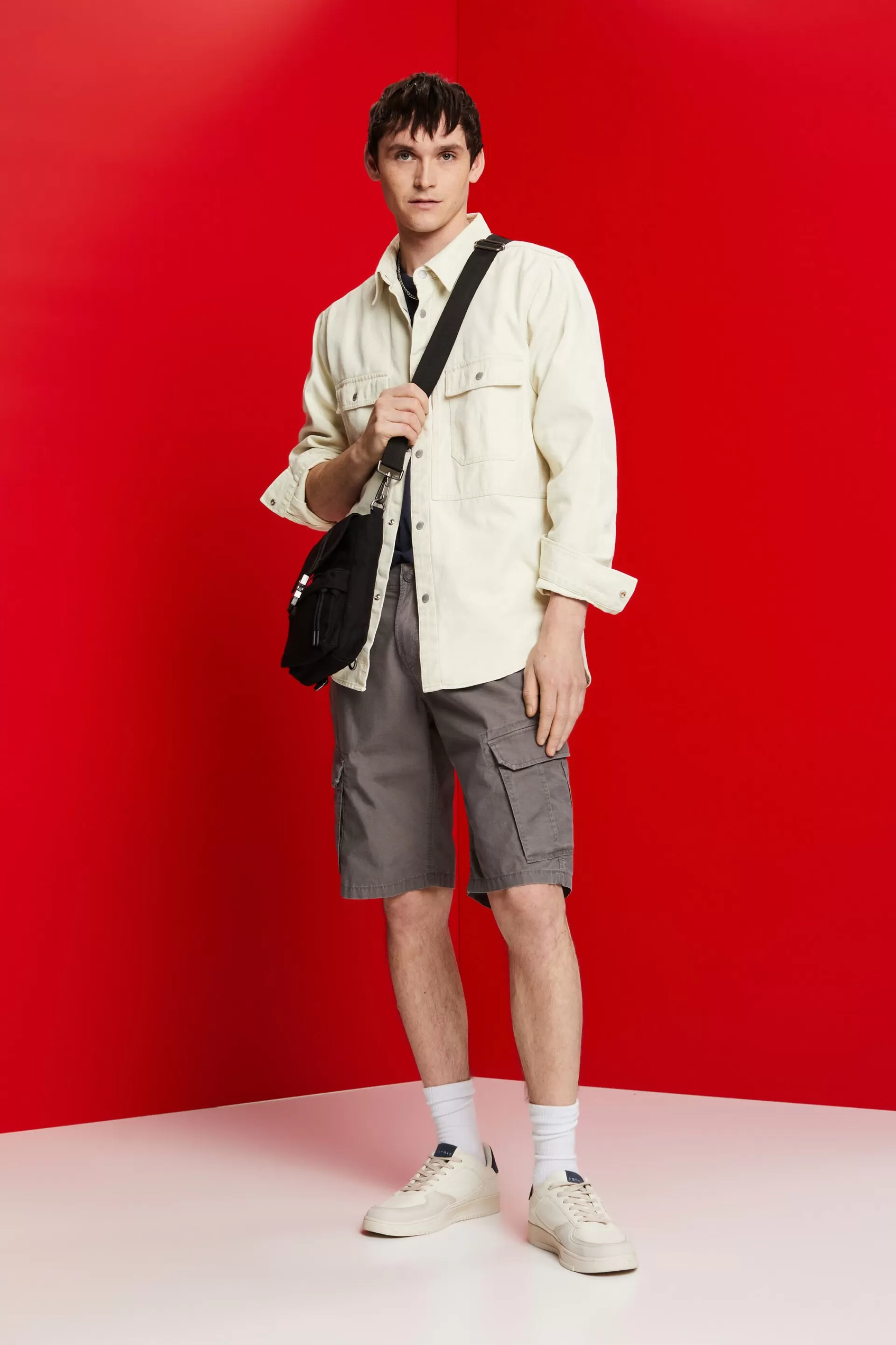 Twill-Overshirt, 100 % Baumwolle-ESPRIT Shop