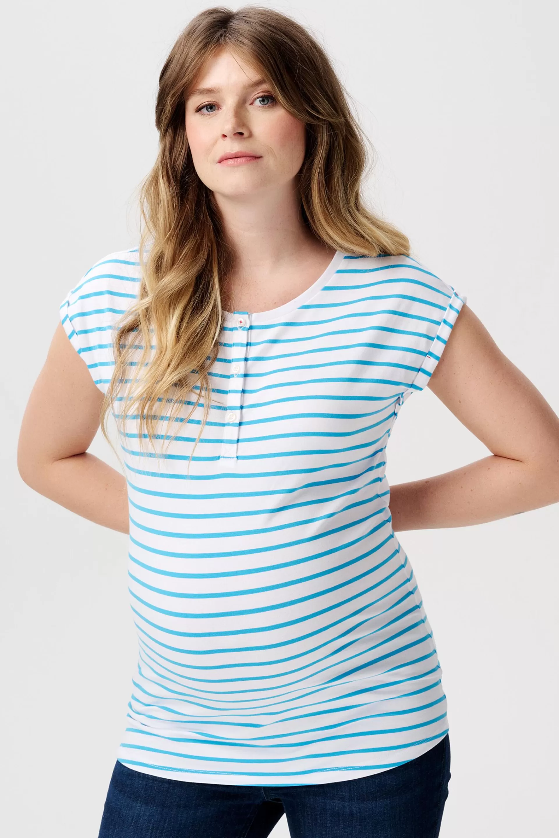 Umstands-Henley-Shirt aus Bio-Baumwollmix-ESPRIT Best