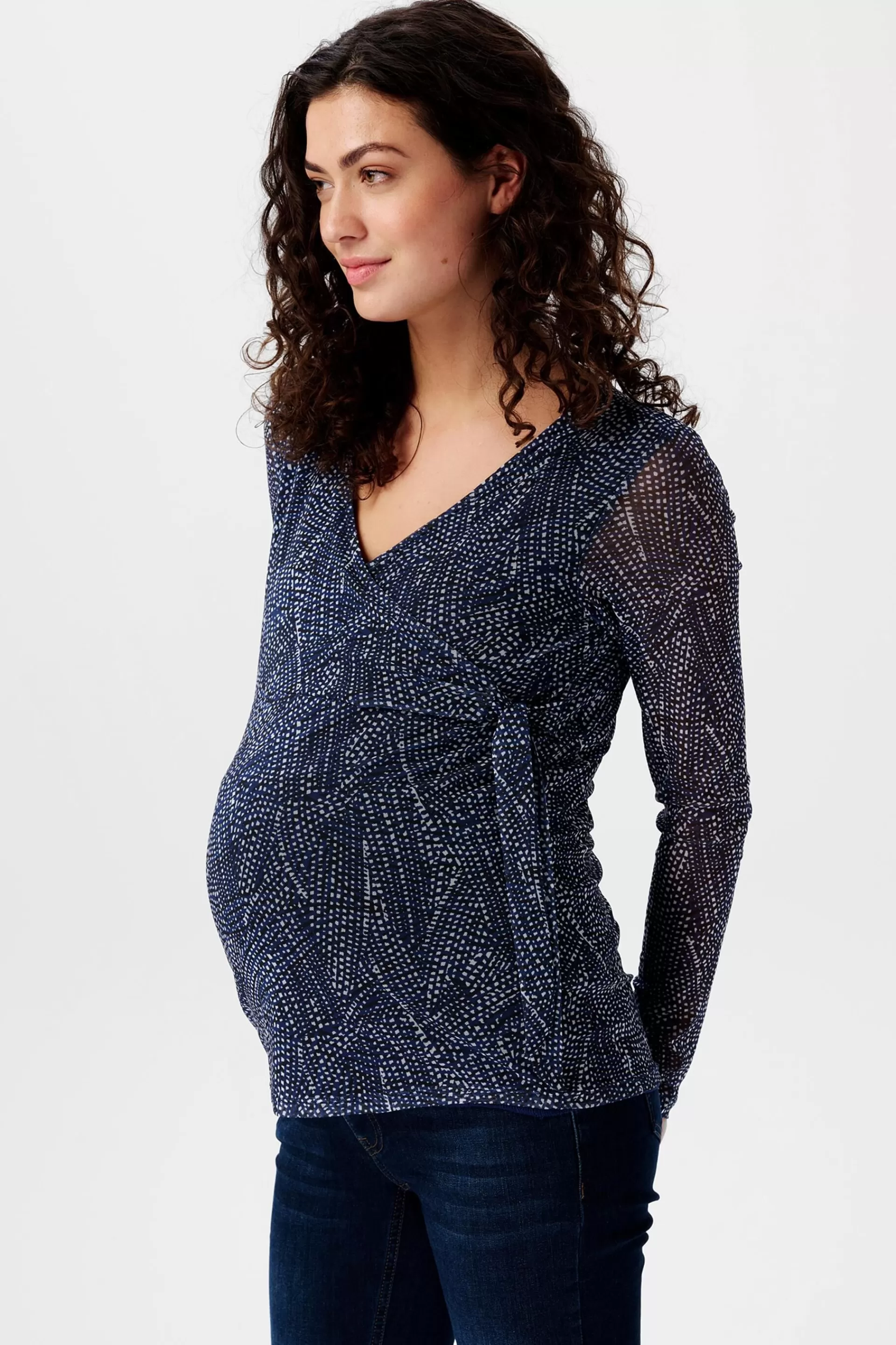 Umstandsoberteil in Wickelform mit Print-ESPRIT Sale
