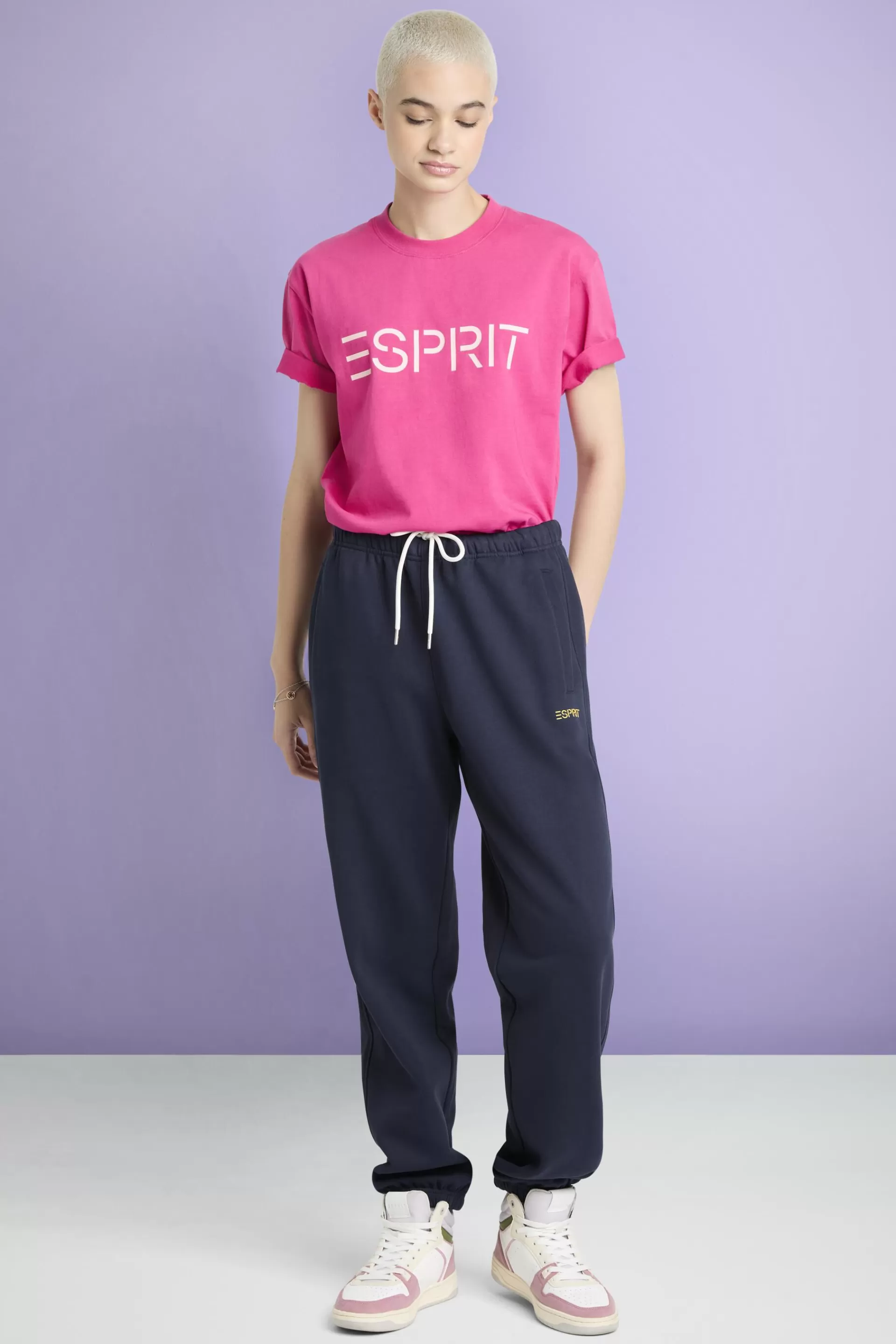Unisex Logo-Sweathose aus Baumwollfleece-ESPRIT Flash Sale
