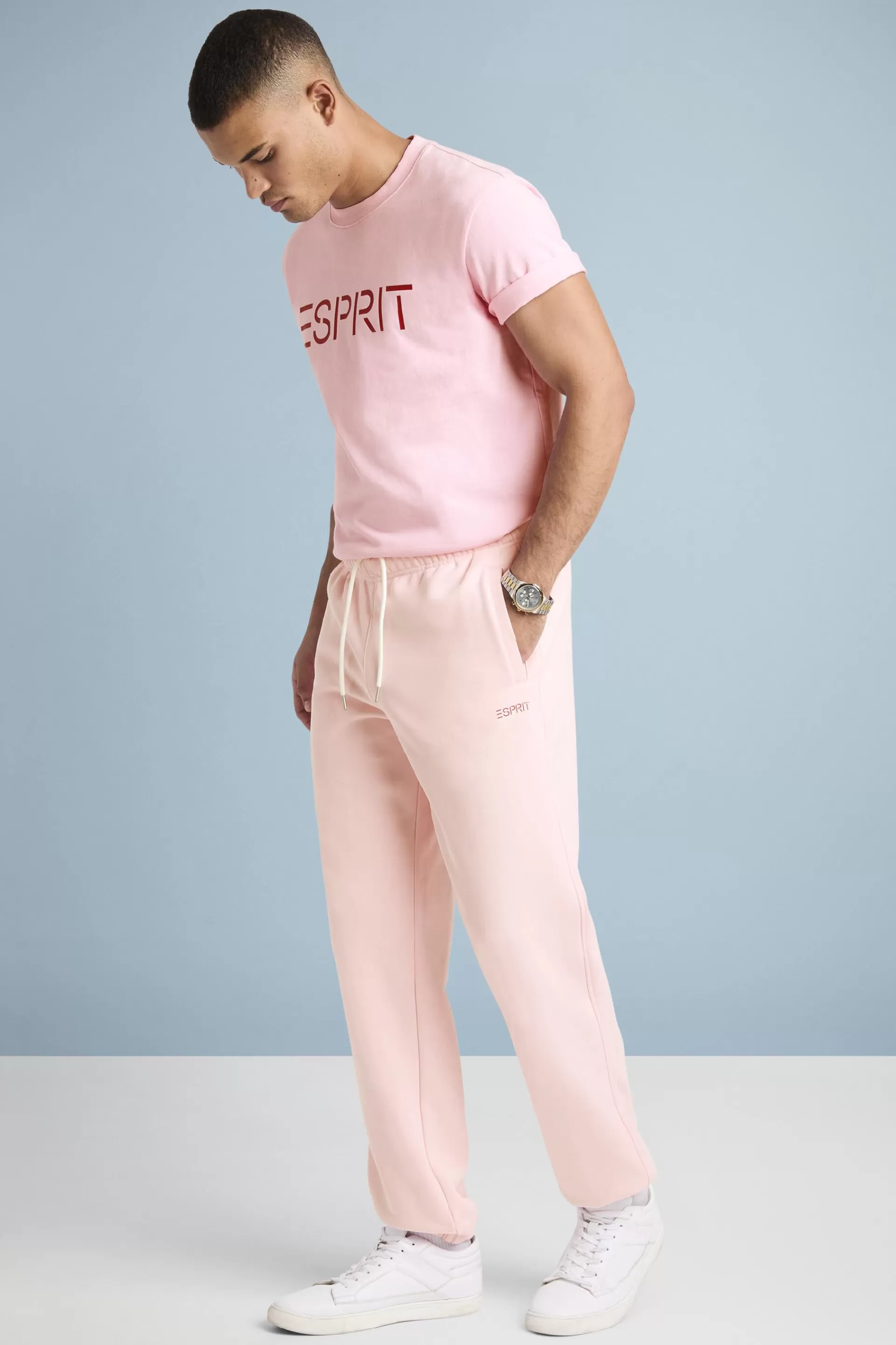 Unisex Logo-Sweathose aus Baumwollfleece-ESPRIT Hot