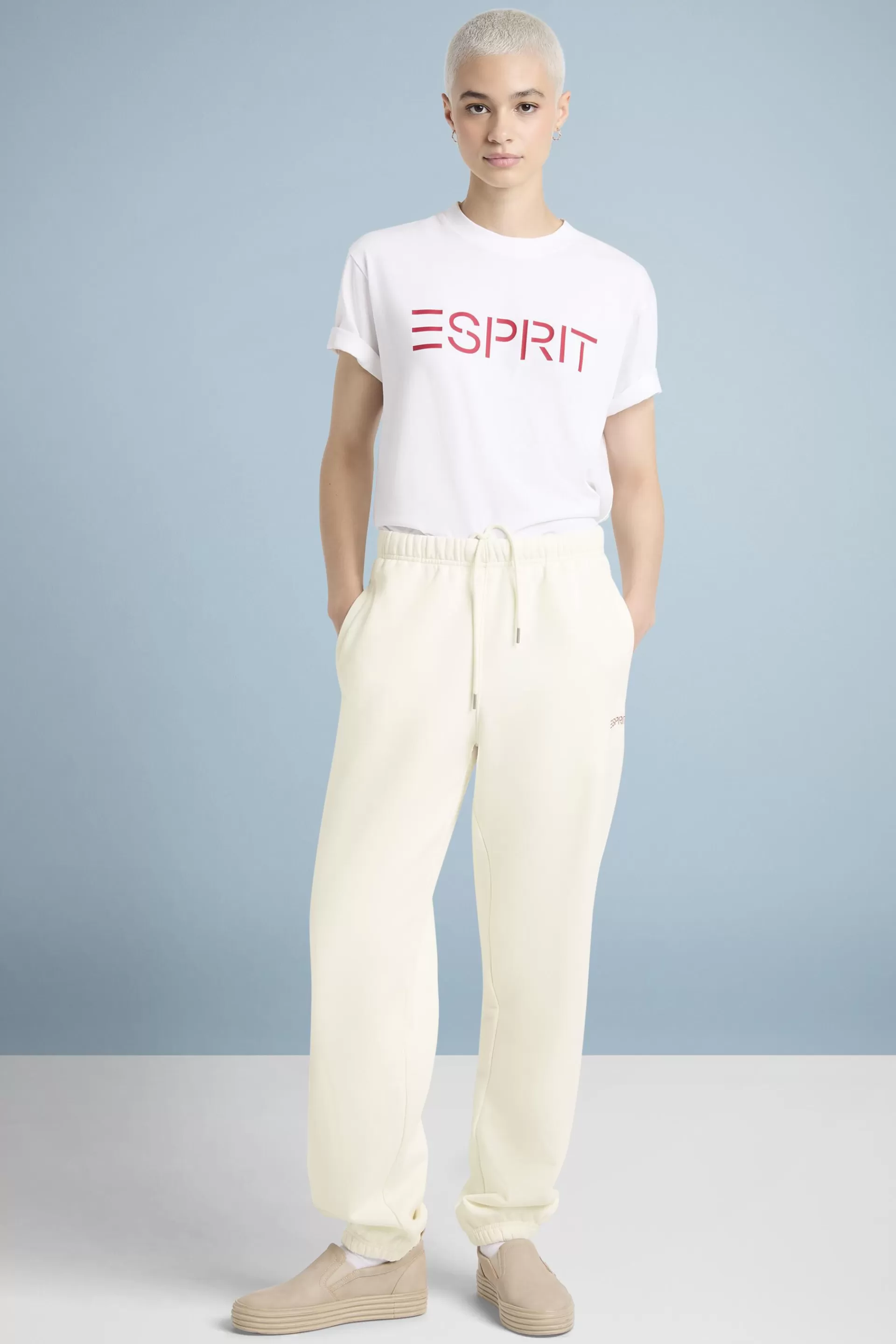 Unisex Logo-Sweathose aus Baumwollfleece-ESPRIT Shop