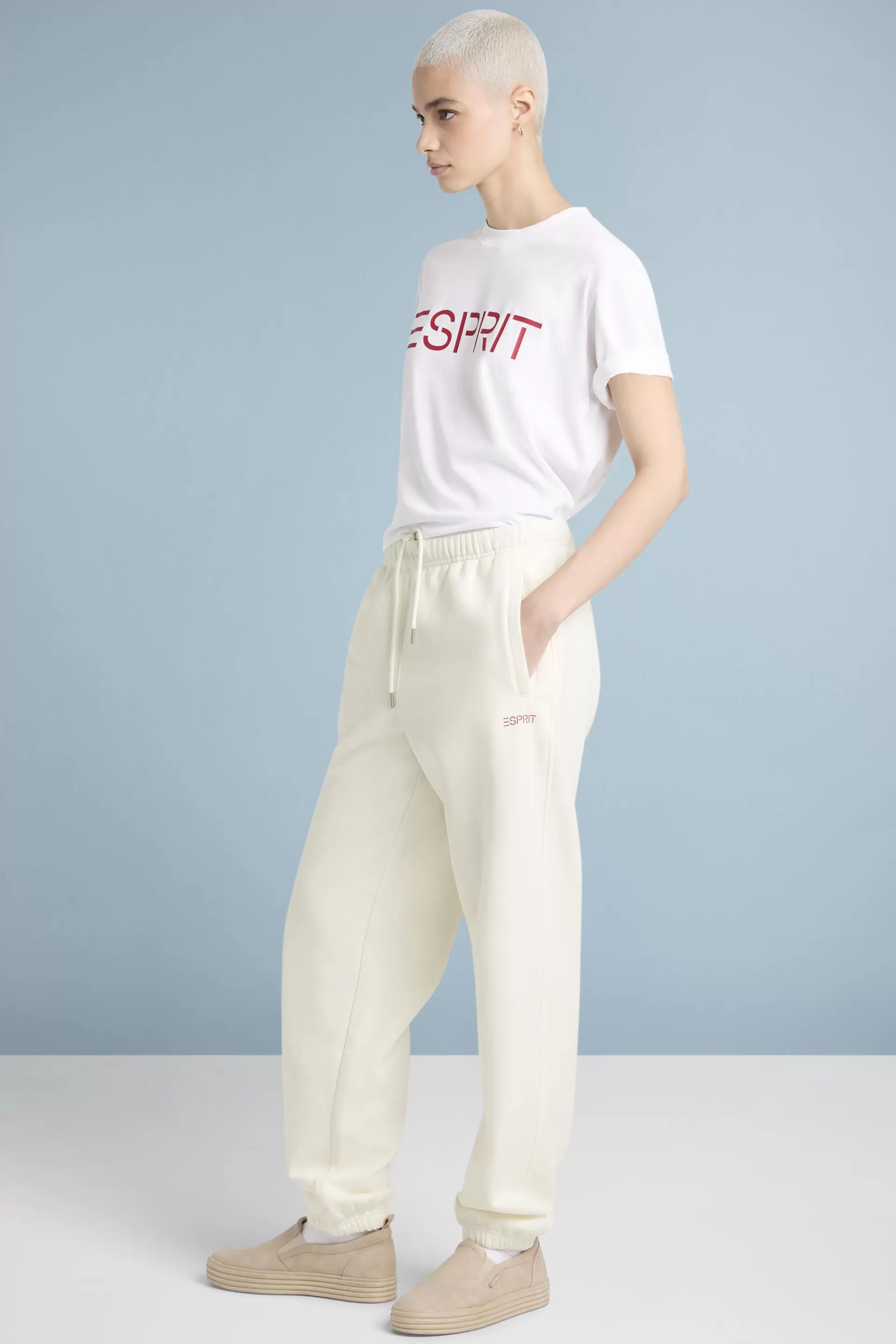 Unisex Logo-Sweathose aus Baumwollfleece-ESPRIT Shop