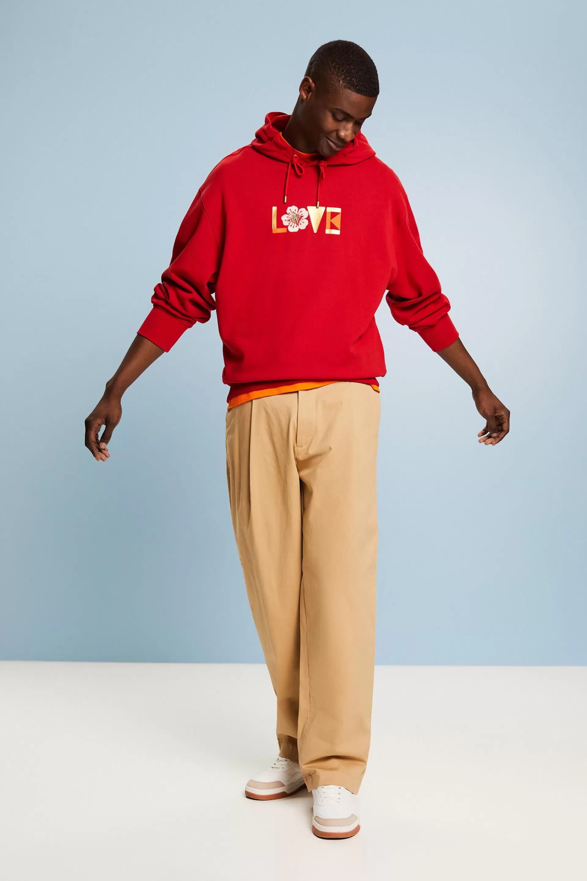 Unisex-Hoodie in Oversize-Form mit Print-ESPRIT Online